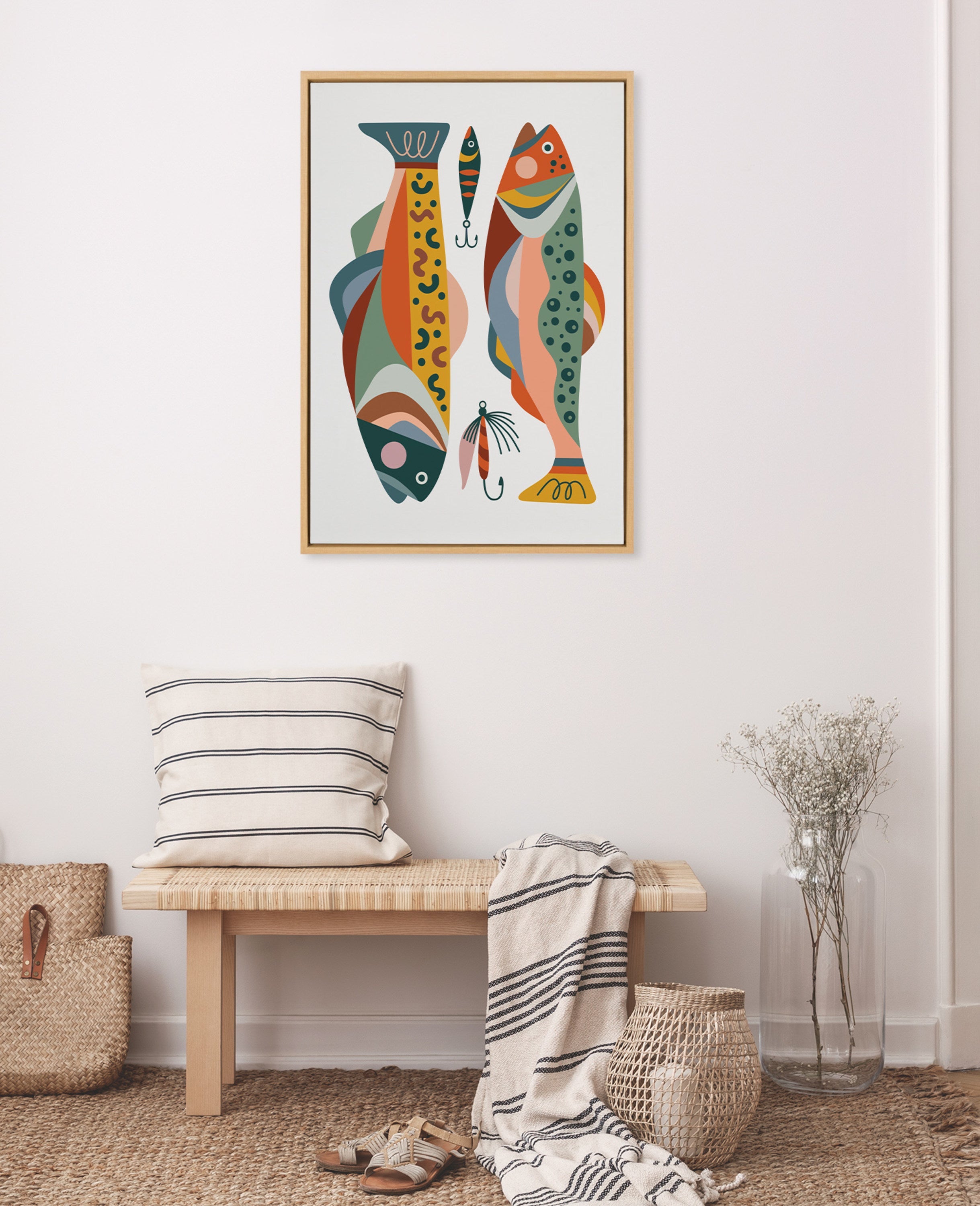 Sylvie Gone Fishing Framed Canvas by Rachel Lee of My Dream Wall