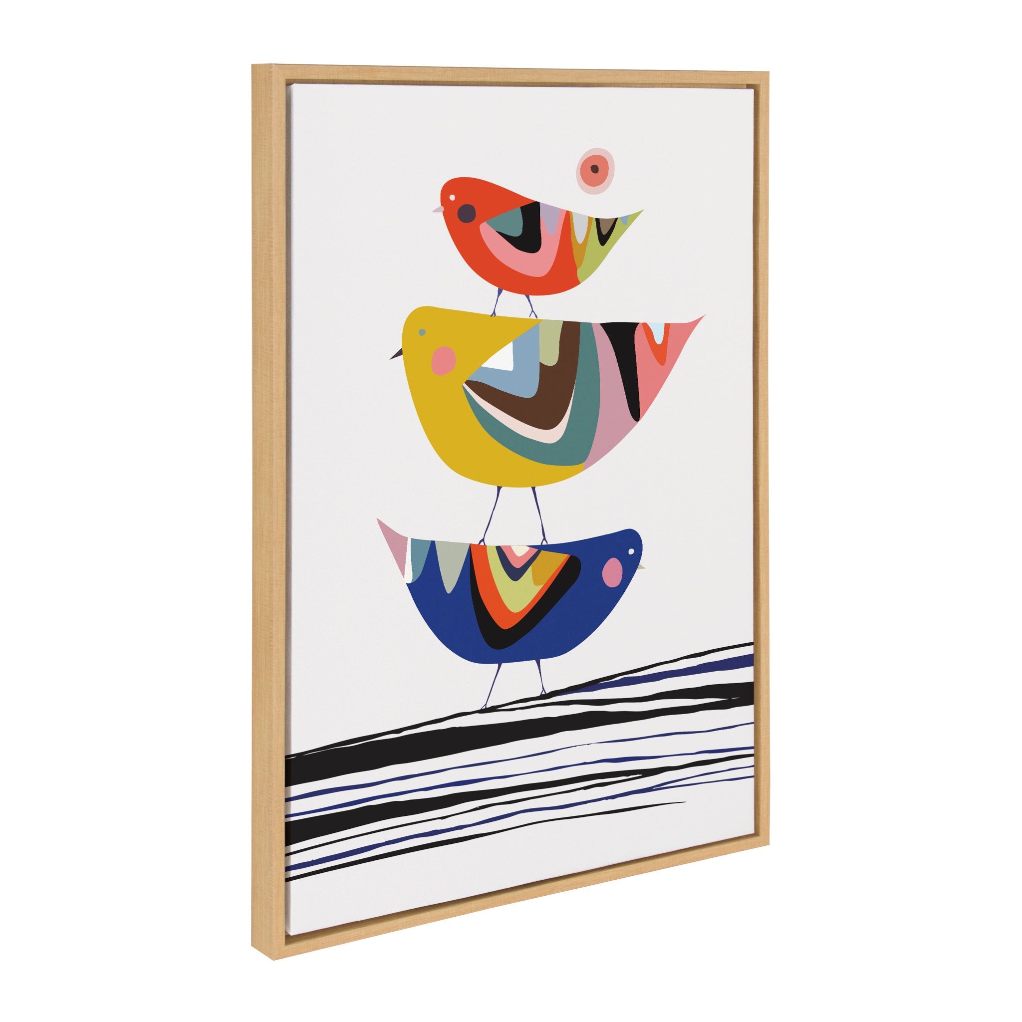 Sylvie The Family Tree, Bird of Peace and Peace Dove Framed Canvas Art Set by Rachel Lee of My Dream Wall