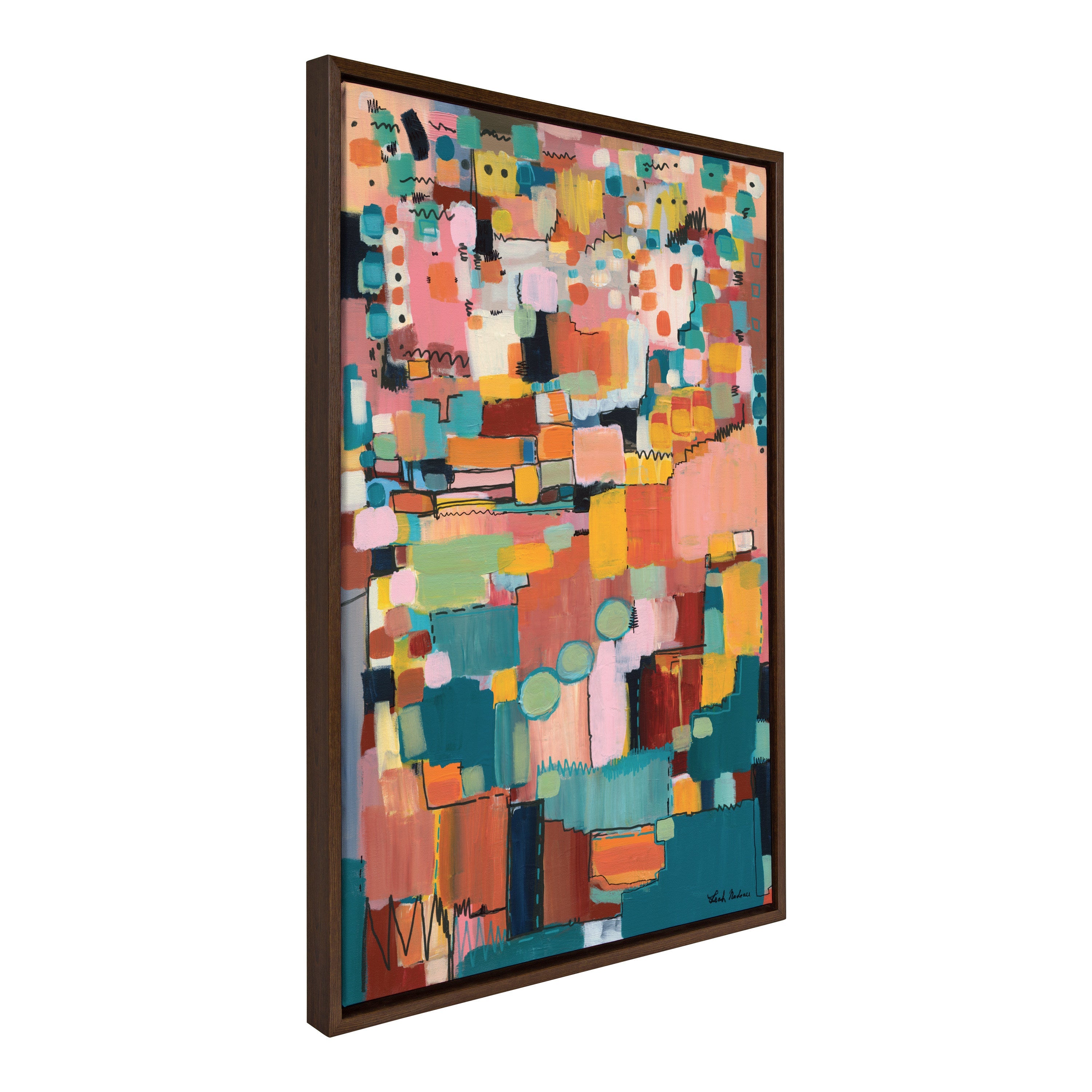 Sylvie Sunset Fiesta Framed Canvas by Leah Nadeau by kateandlaurel - product image 10 for Resin Society