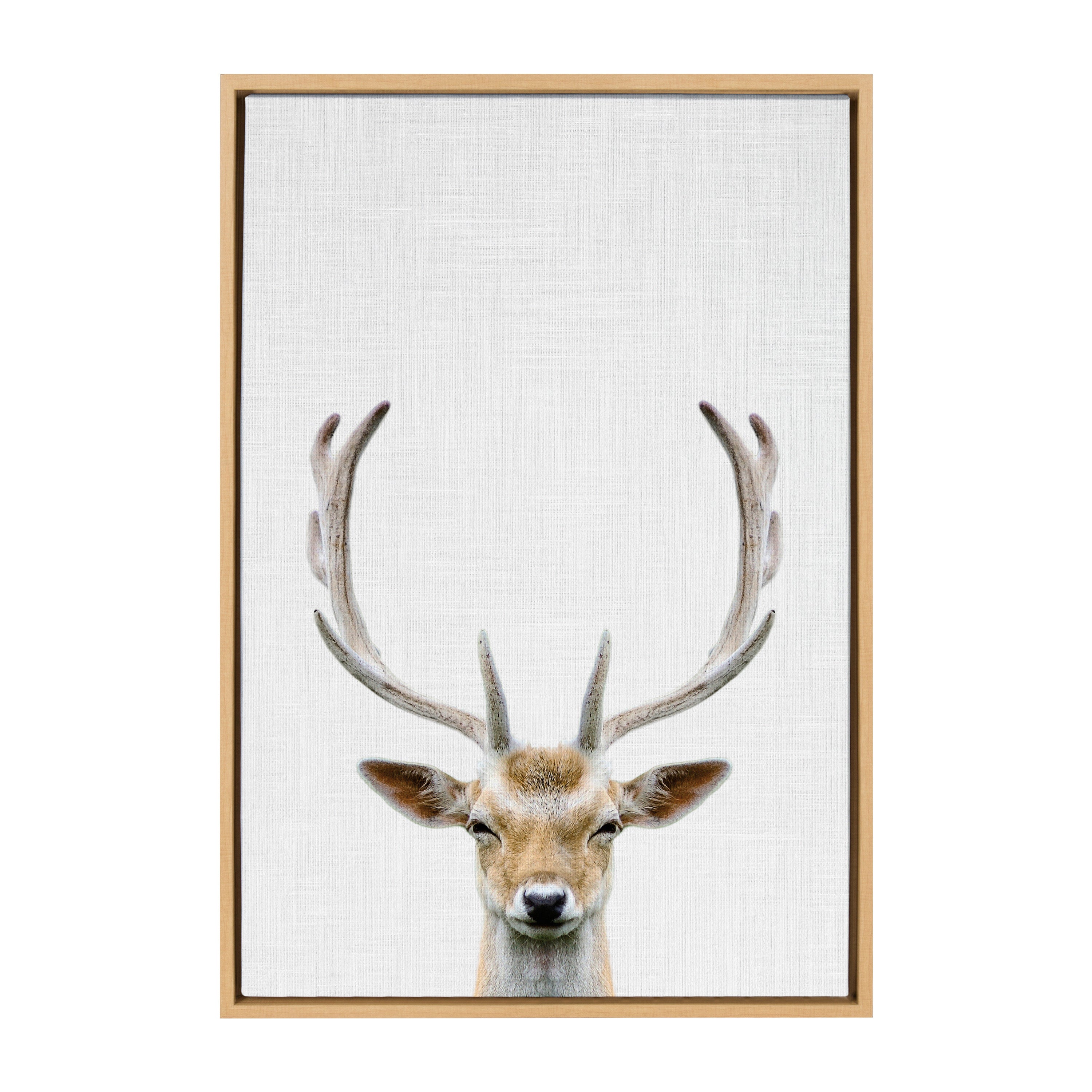 Sylvie Deer Color Framed Canvas by Simon Te of Tai Prints