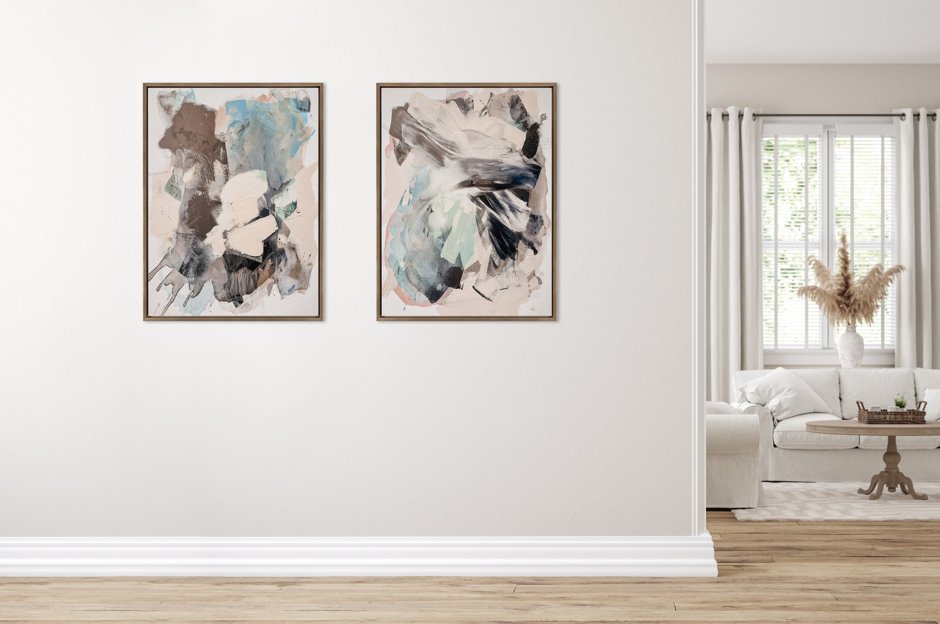 Sylvie Painted Flow I Framed Canvas by Amy Lighthall