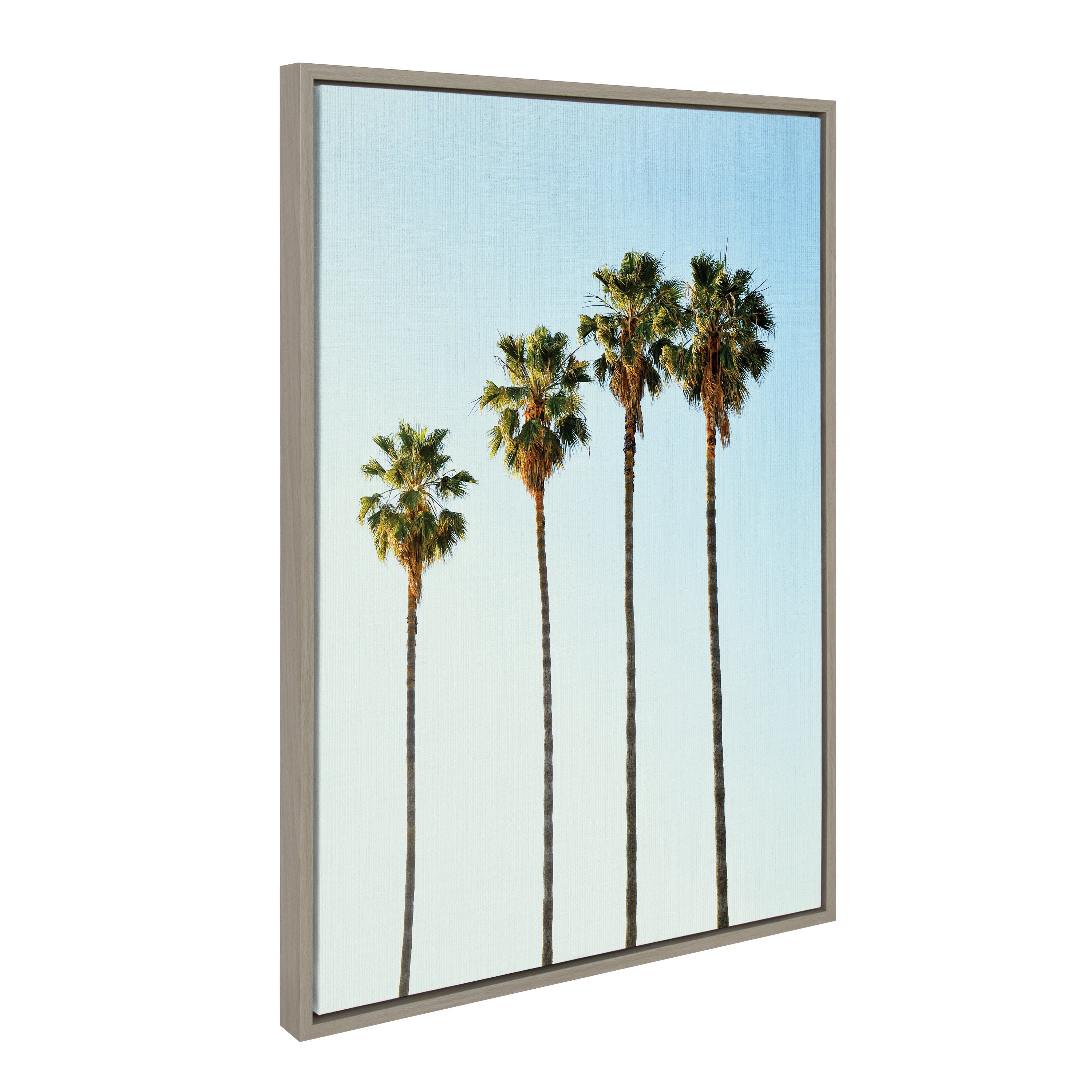 Sylvie Four Palm Trees Framed Canvas by Simon Te by kateandlaurel - product image 10 for Resin Society