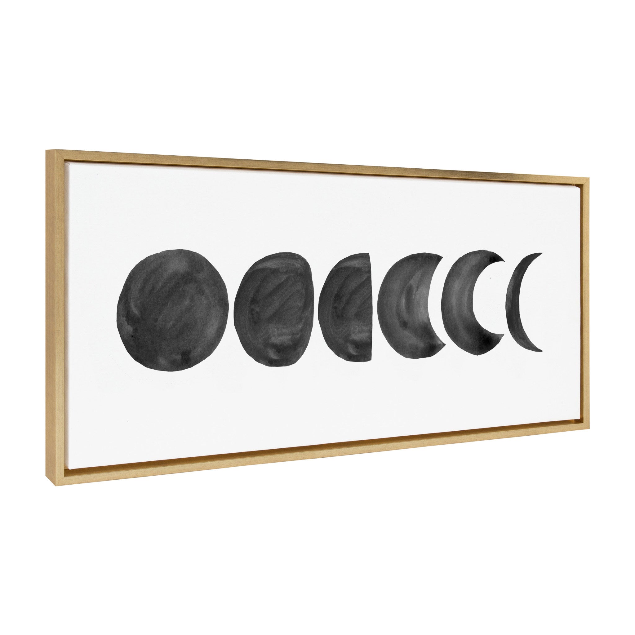 Sylvie Linear Moon Phases BW Framed Canvas by kateandlaurel - product image 2 for Resin Society