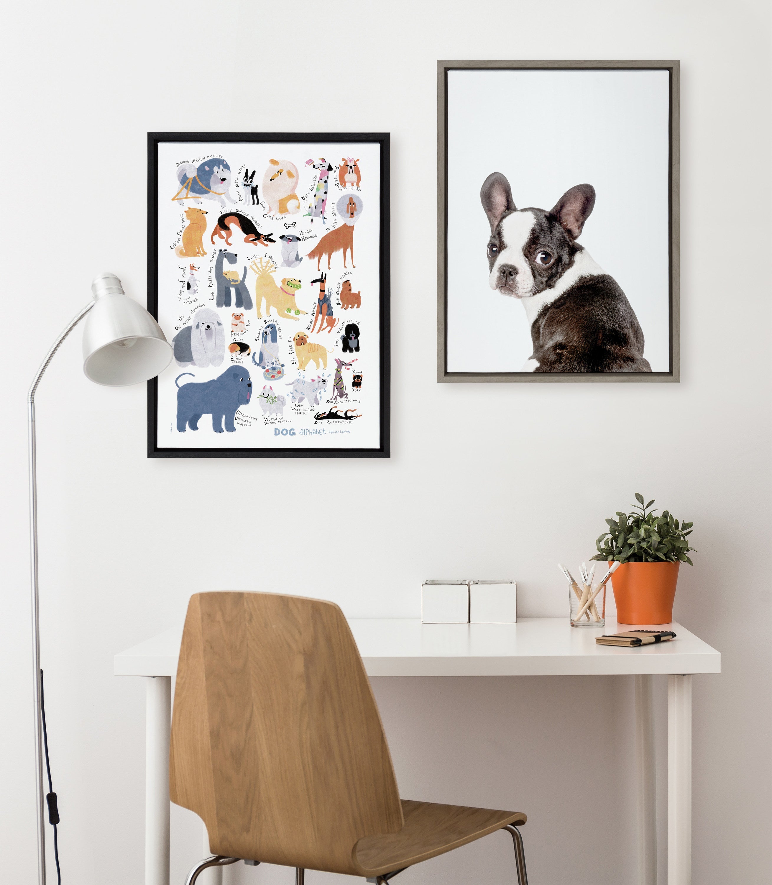 Sylvie Animal Studio French Bulldog Framed Canvas by Amy Peterson Art Studio