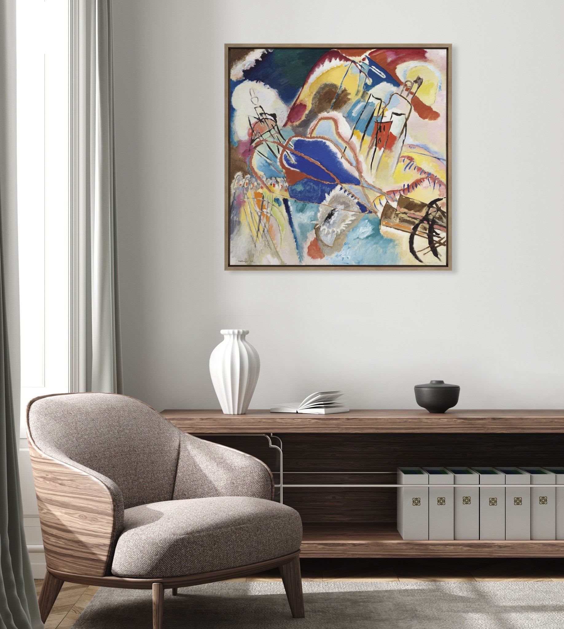 Sylvie Vasily Kandinsky Improvisation No 30 Cannons 1913 Framed Canvas by kateandlaurel - product image 5 for Resin Society