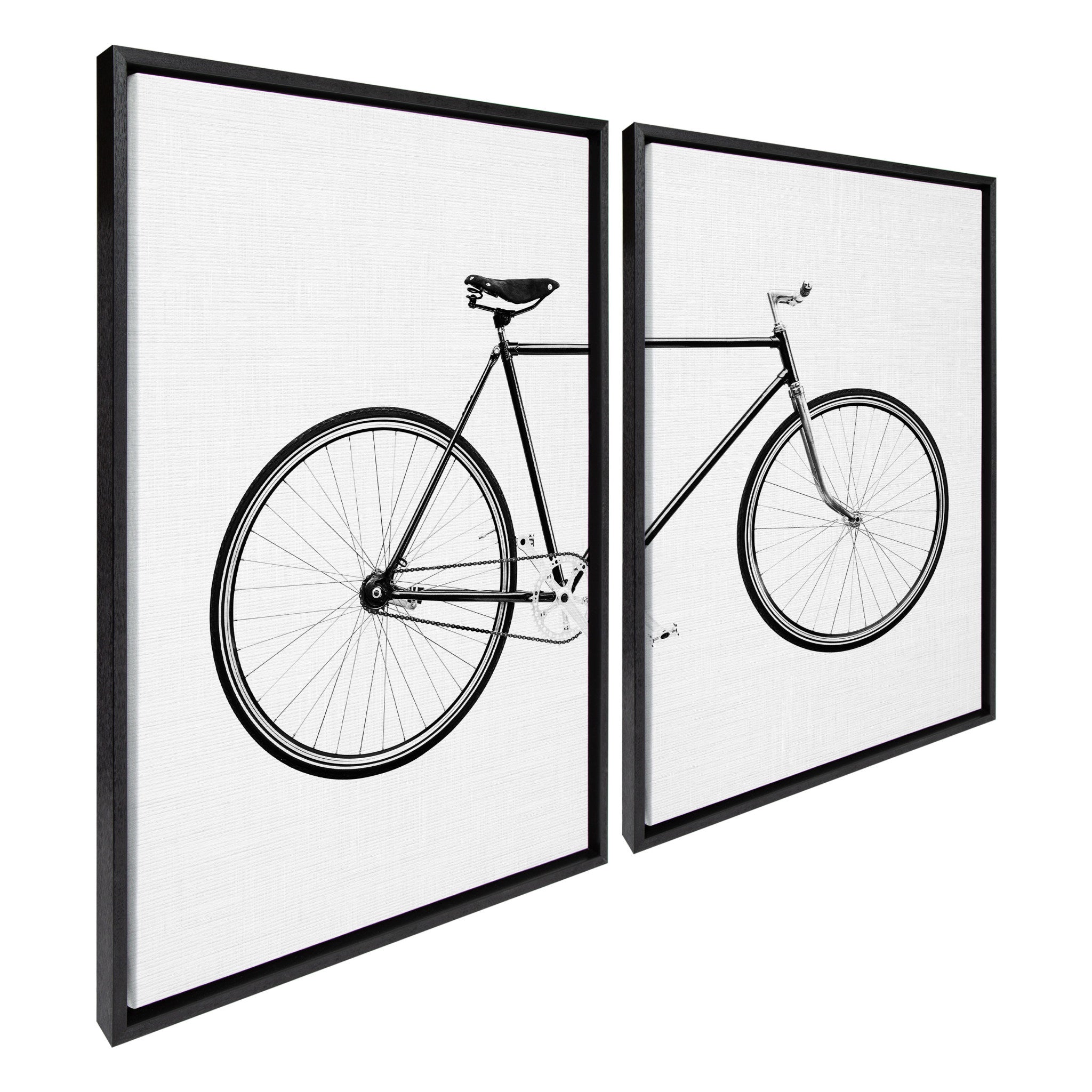 Sylvie Bicycle Framed Canvas by Simon Te of Tai Prints by kateandlaurel - product image 2 for Resin Society