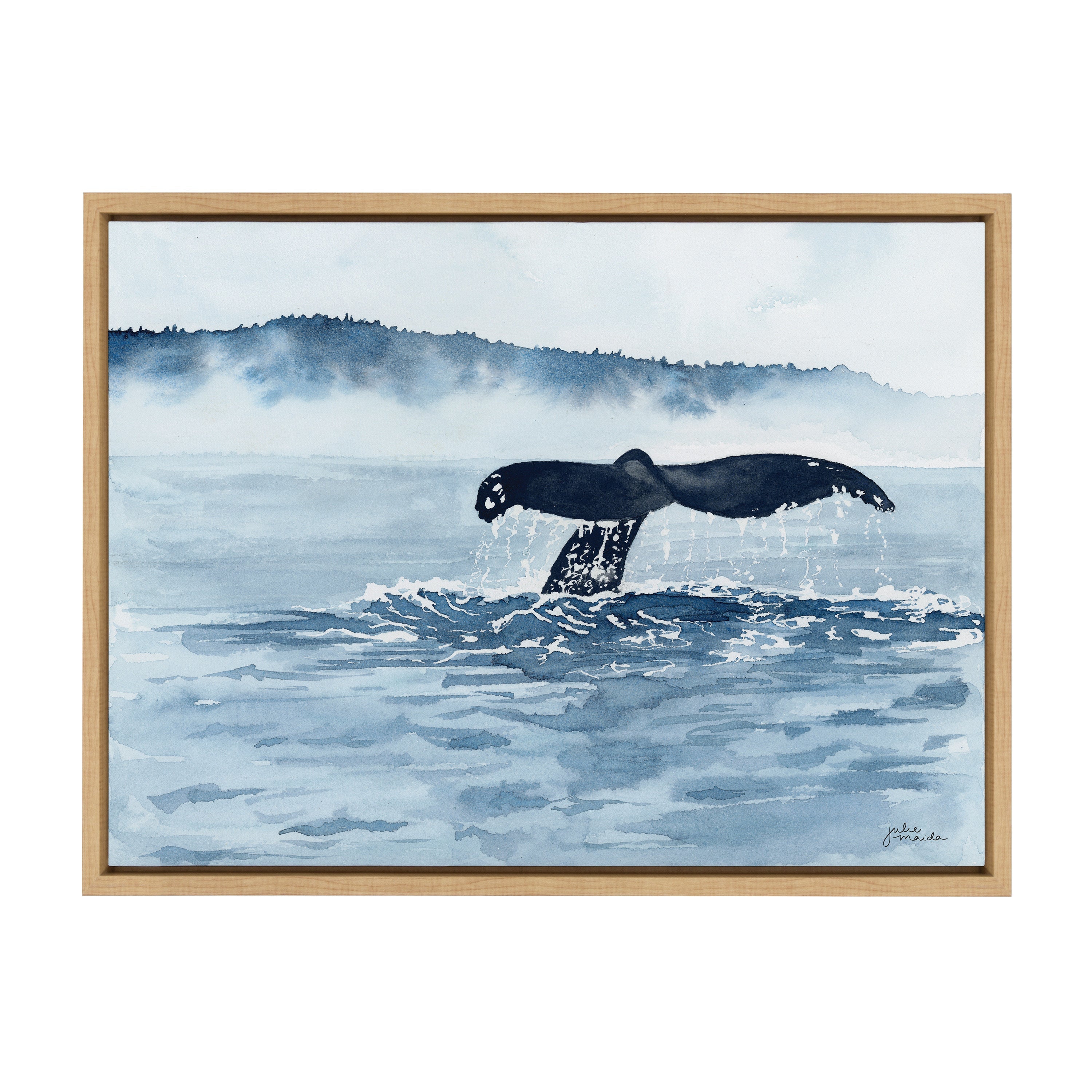 Sylvie Whale Watching Framed Canvas by kateandlaurel - product image 2 for Resin Society