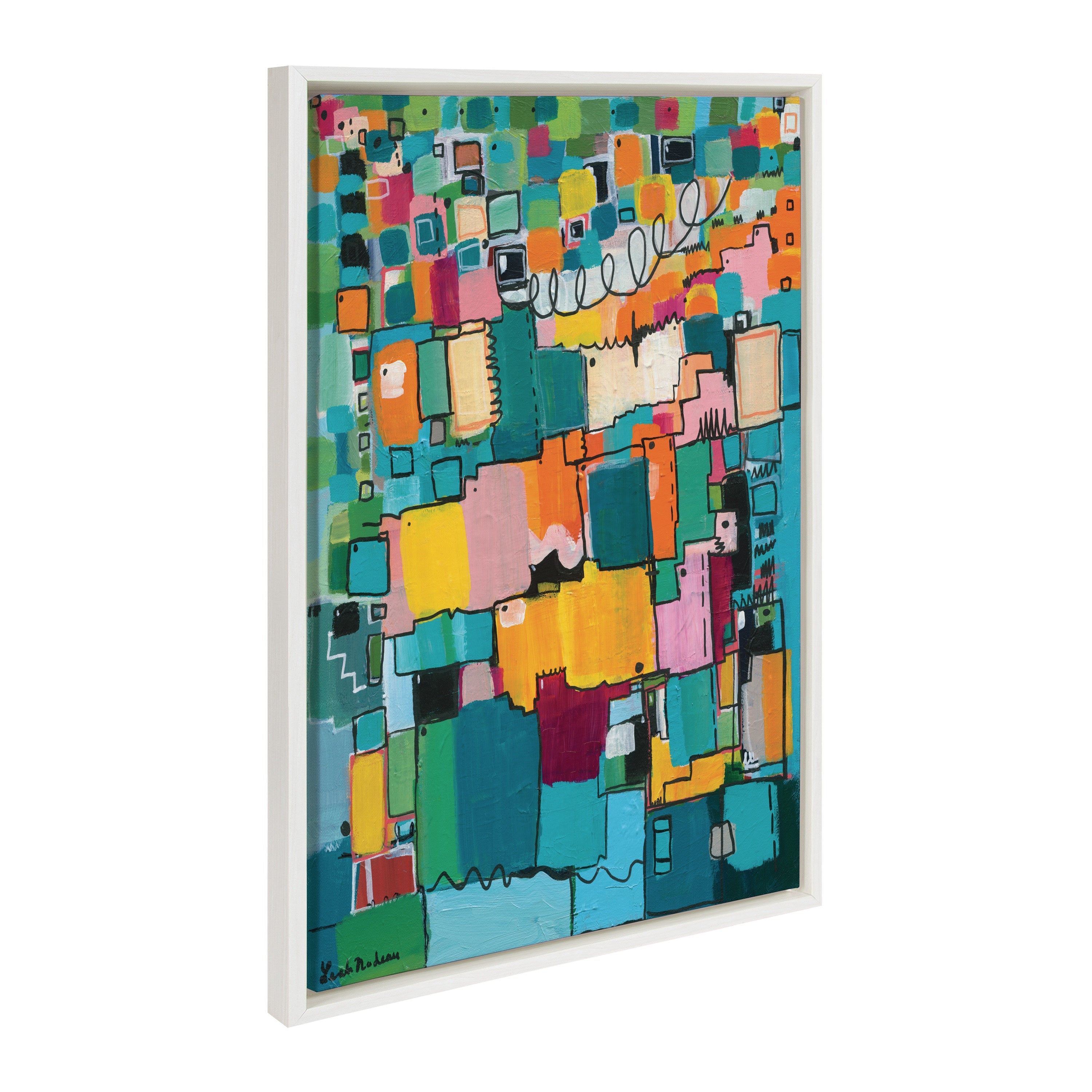 Sylvie Afternoon Delight Framed Canvas by Leah Nadeau by kateandlaurel - product image 10 for Resin Society