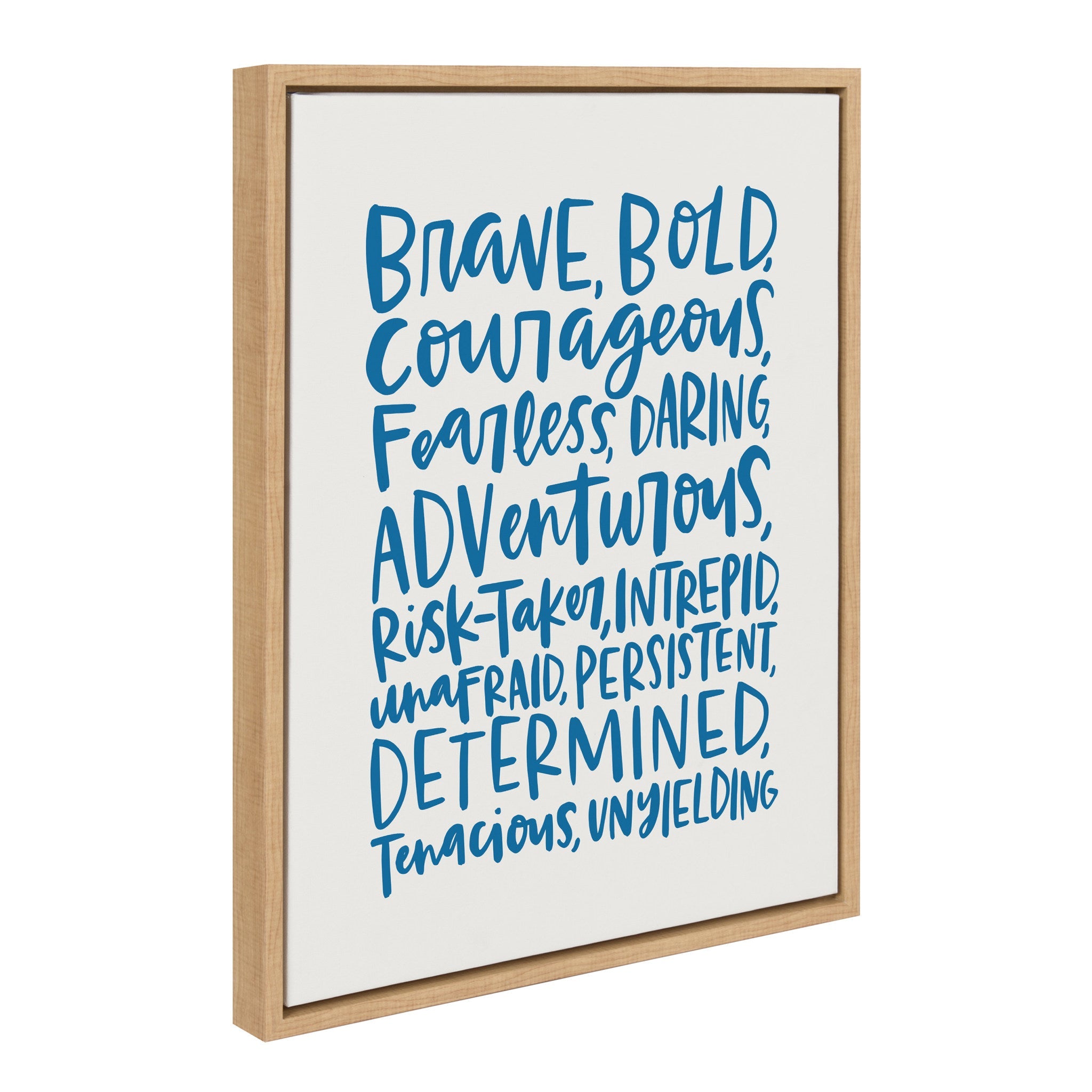 Sylvie Brave Bold Framed Canvas by kateandlaurel - product image 2 for Resin Society