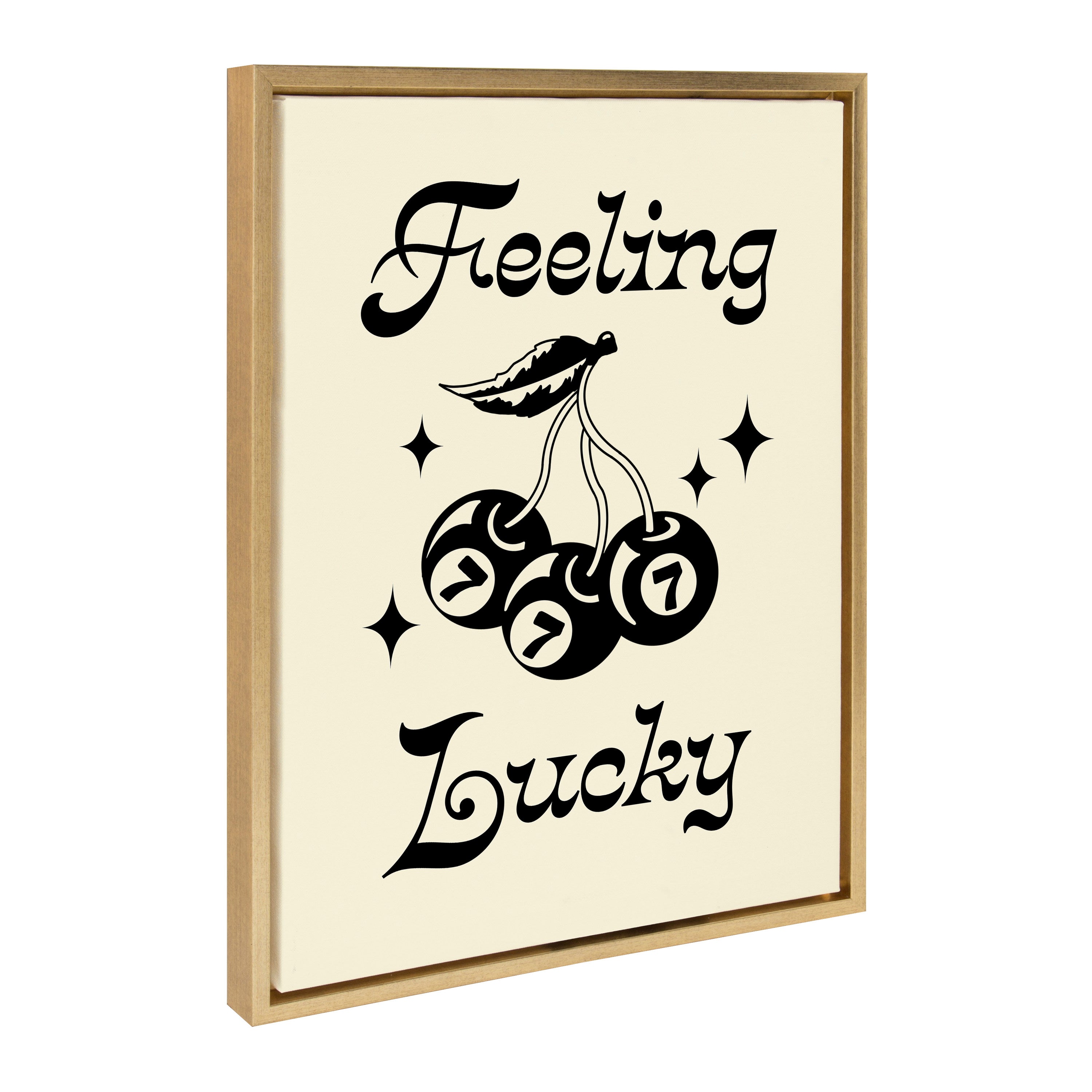 Sylvie Feeling Lucky Cherries Framed Canvas by Alli Standefer