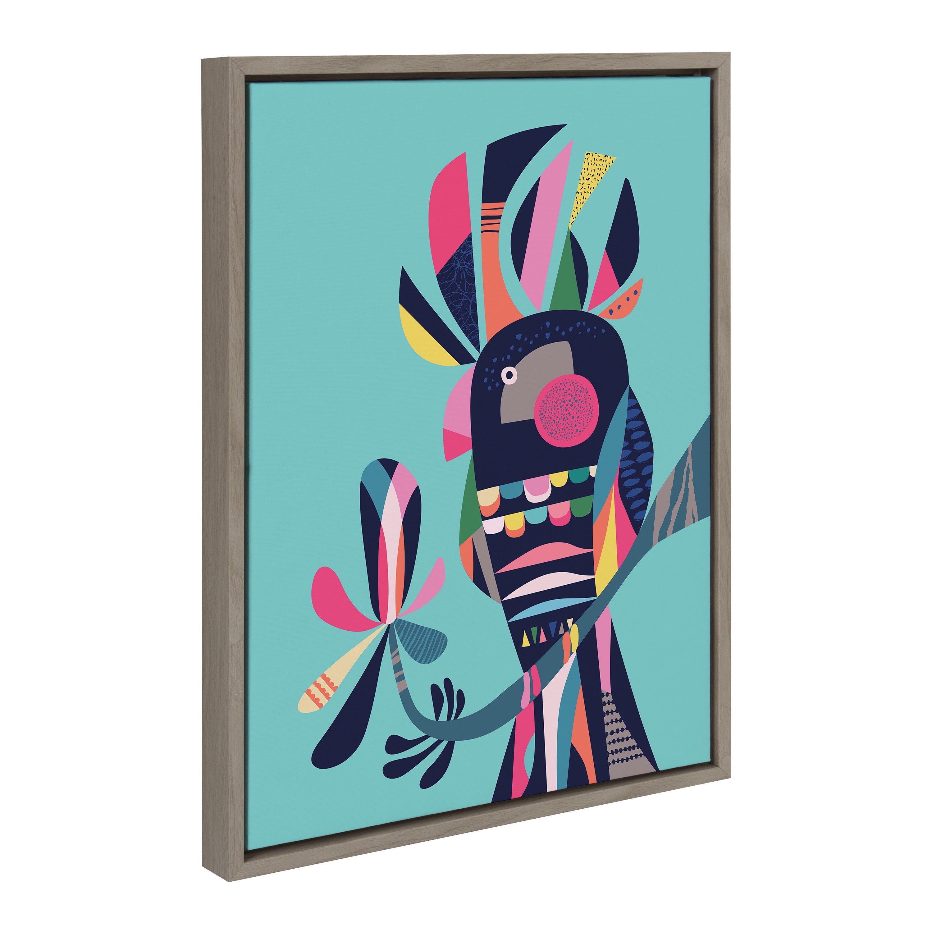 Sylvie Cockatoo Framed Canvas by kateandlaurel - product image 2 for Resin Society