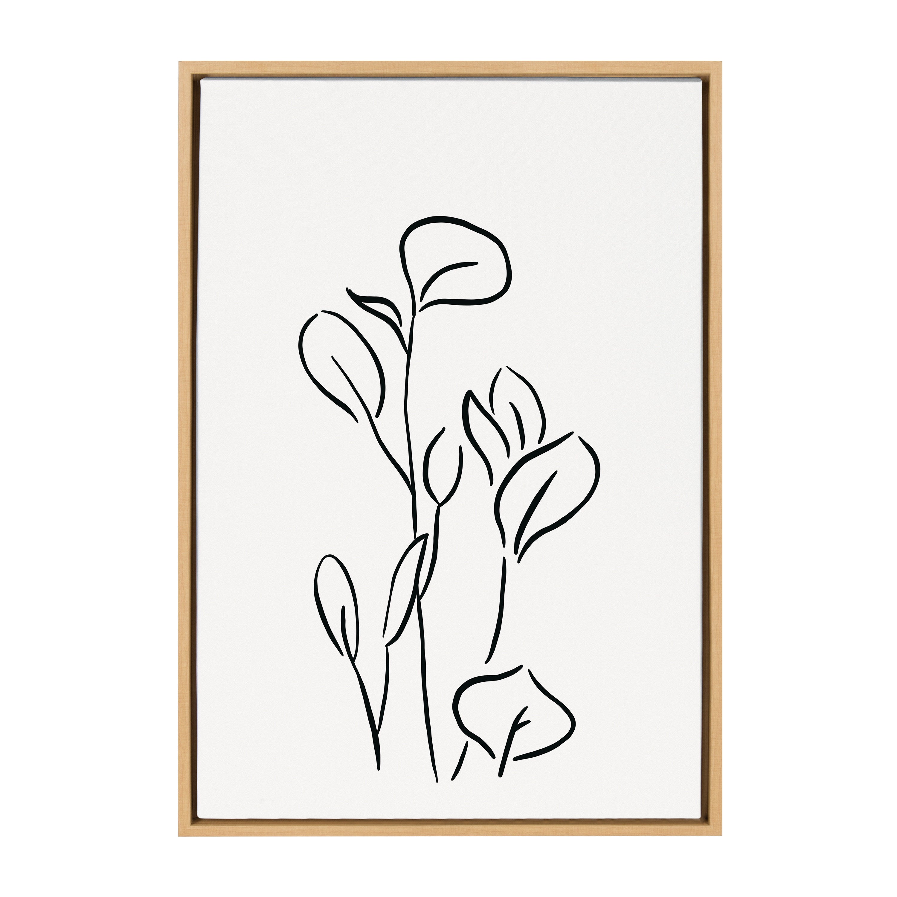 Sylvie Botanical Sketch Print No 3 Framed Canvas by The Creative Bunch