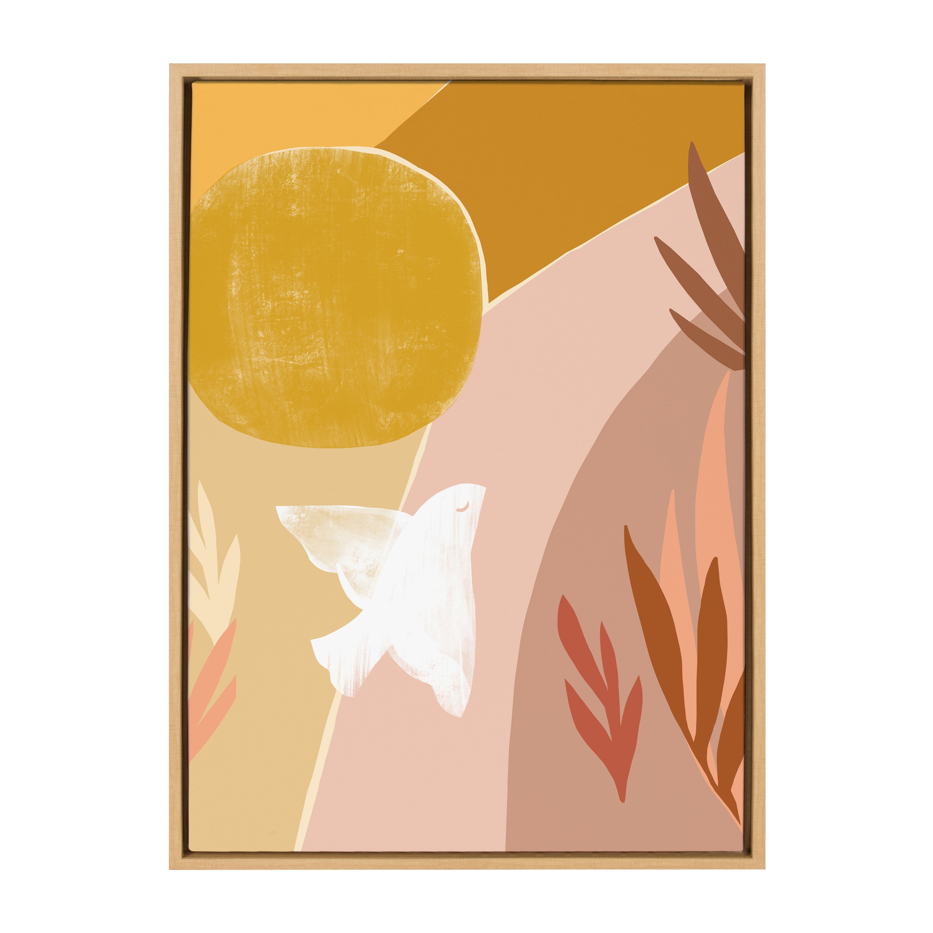Sylvie Sunrise Dove Framed Canvas by kateandlaurel - product image 6 for Resin Society