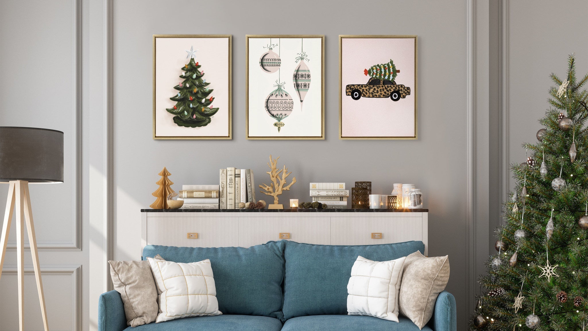Sylvie Grandmas Tree Green Framed Canvas by Valerie McKeehan of Lily by kateandlaurel - product image 8 for Resin Society