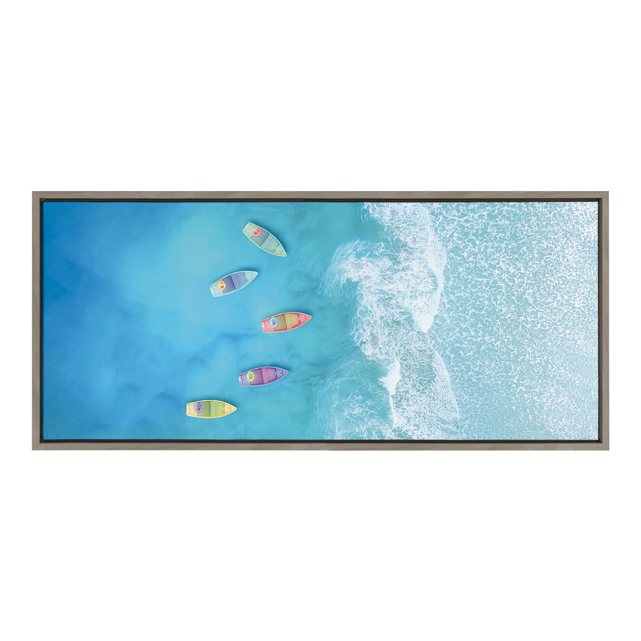 Sylvie Tropical Escape Framed Canvas by The Creative Bunch Studio by kateandlaurel - main product image for Resin Society