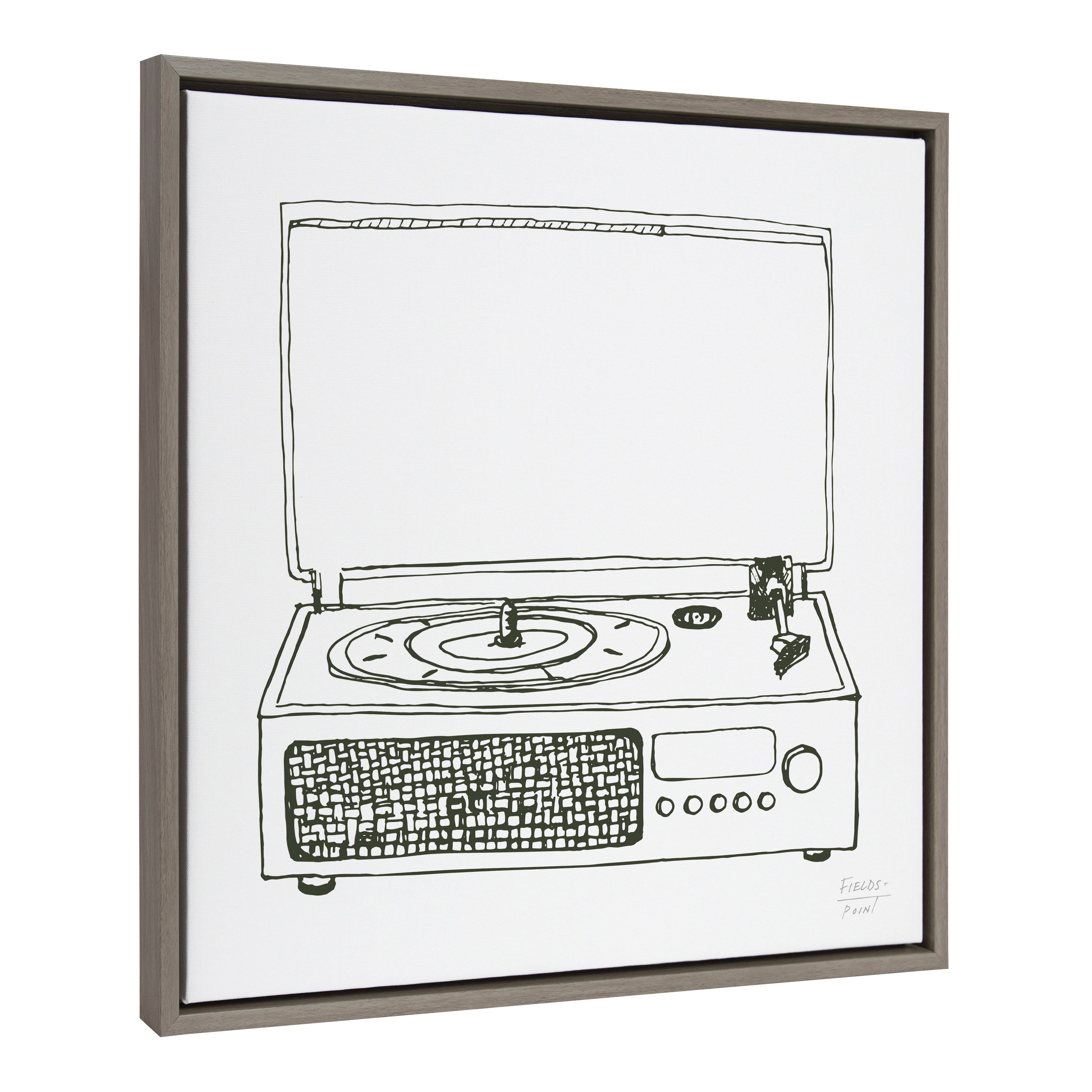 Sylvie Victrola Record Player Framed Canvas by kateandlaurel - product image 9 for Resin Society