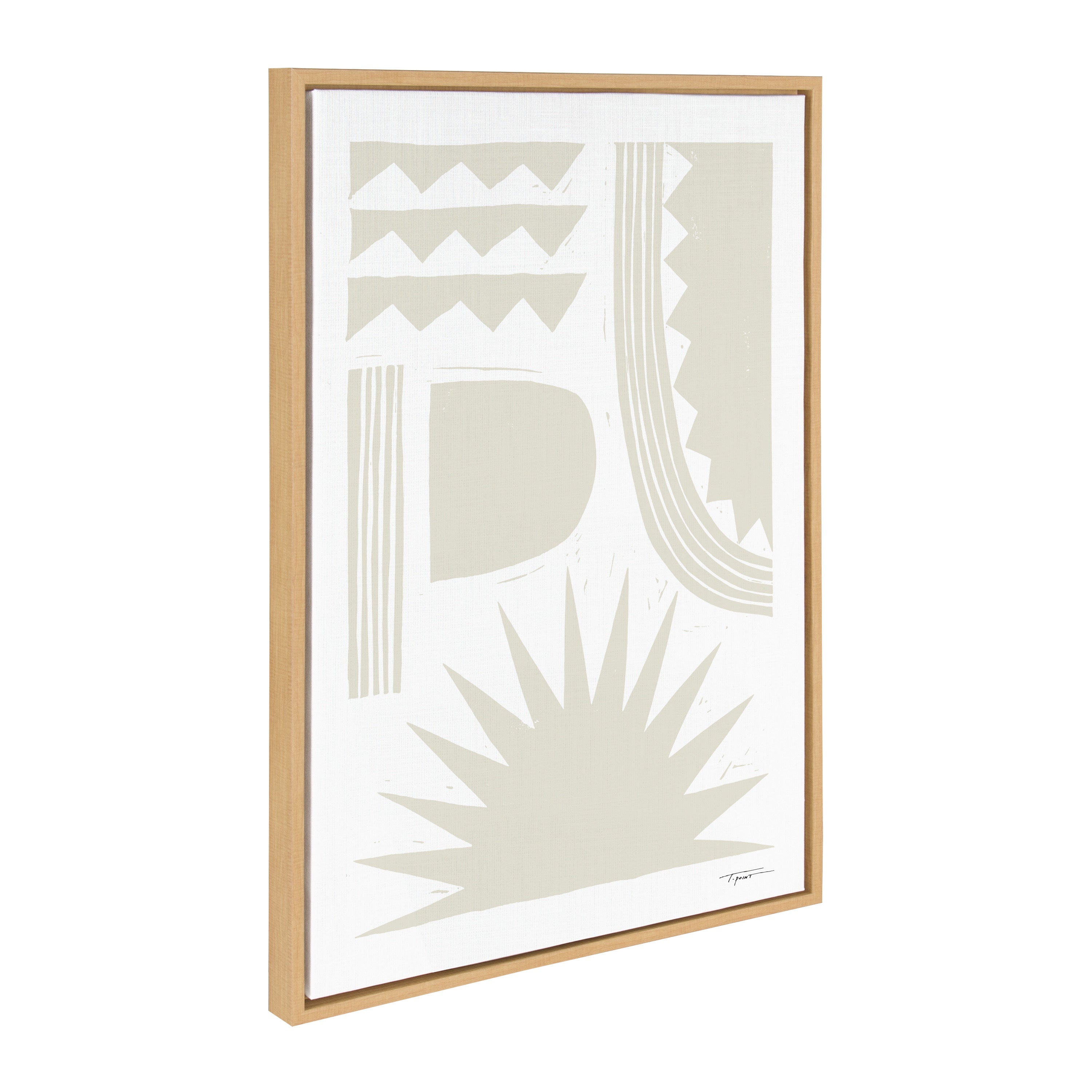 Sylvie Burst Neutral Framed Canvas by kateandlaurel - product image 2 for Resin Society
