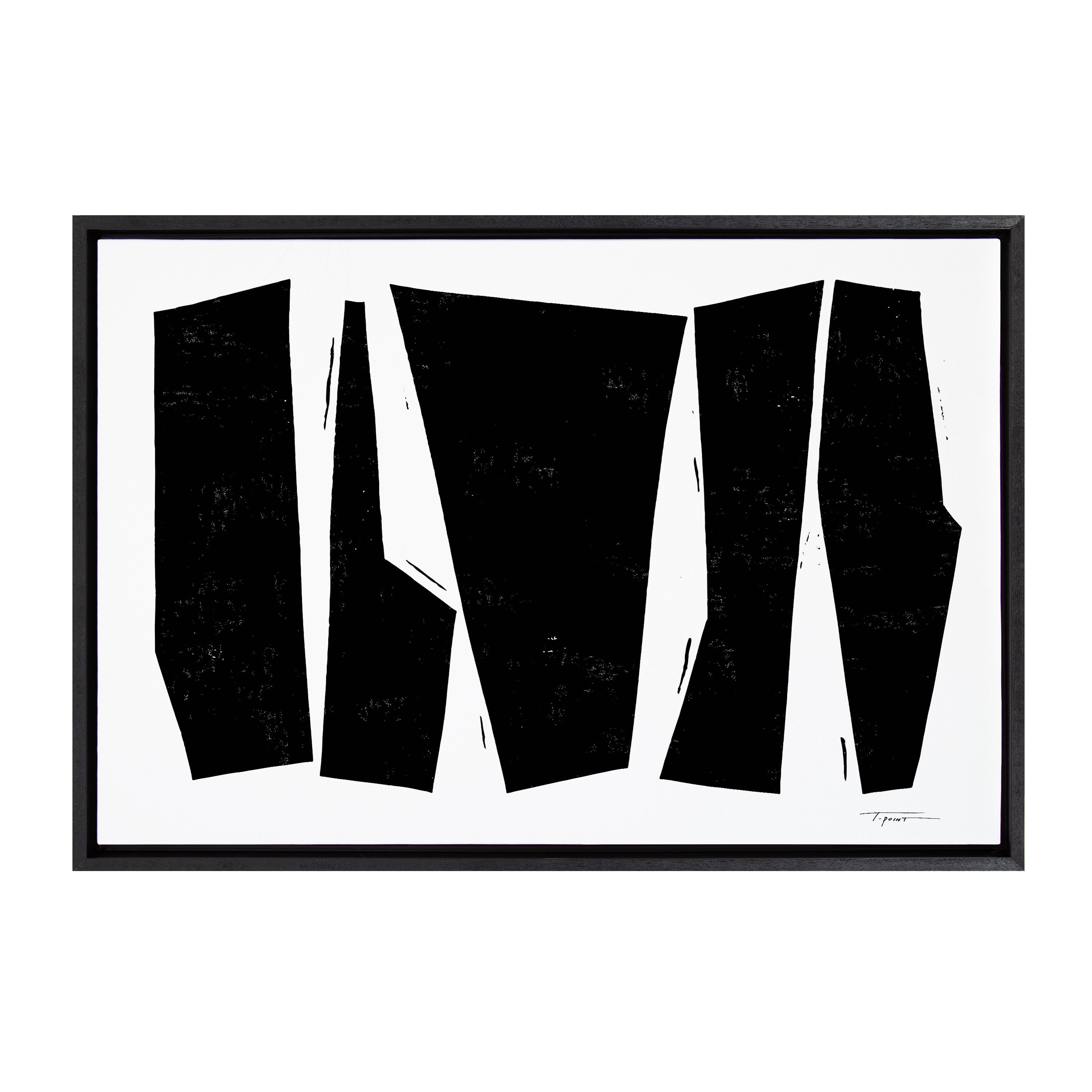 Sylvie Colliding Shapes Framed Canvas by kateandlaurel - main product image for Resin Society