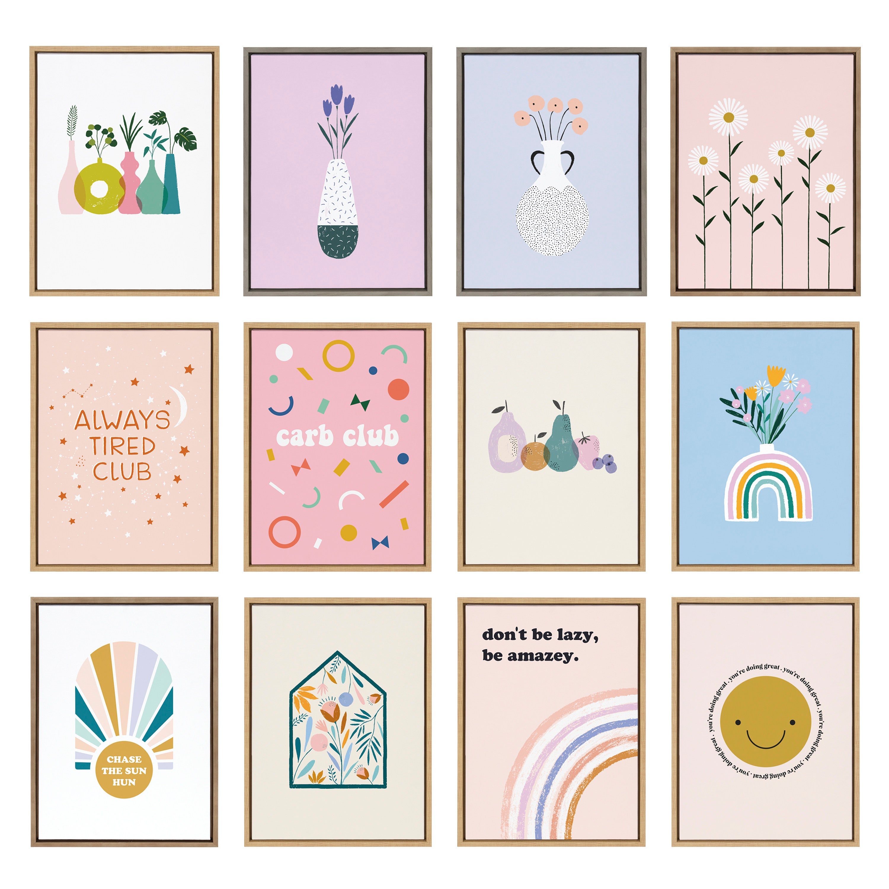 Sylvie Howdy Framed Canvas by Duchess Plum