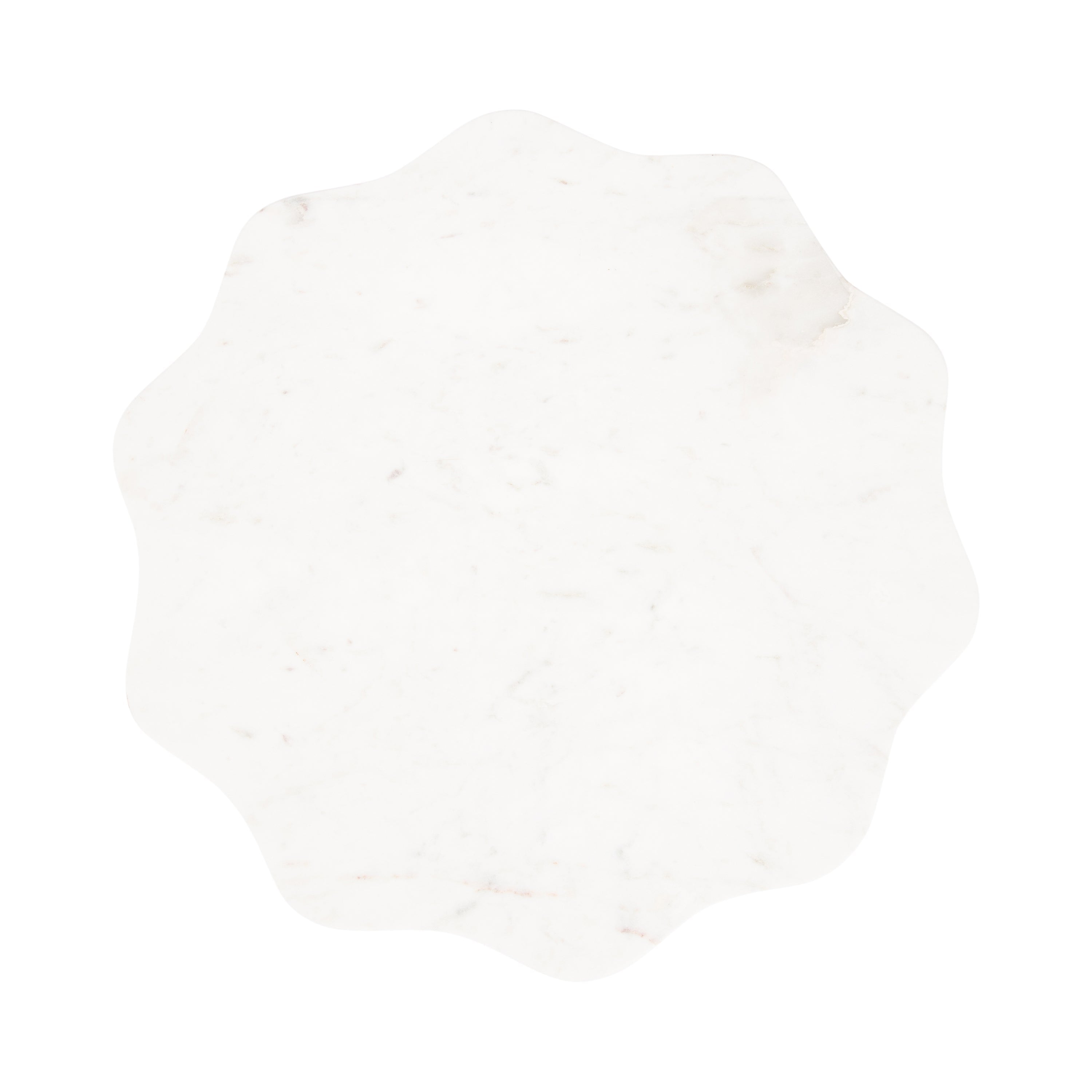 Sanzo Scalloped Marble and Metal Table