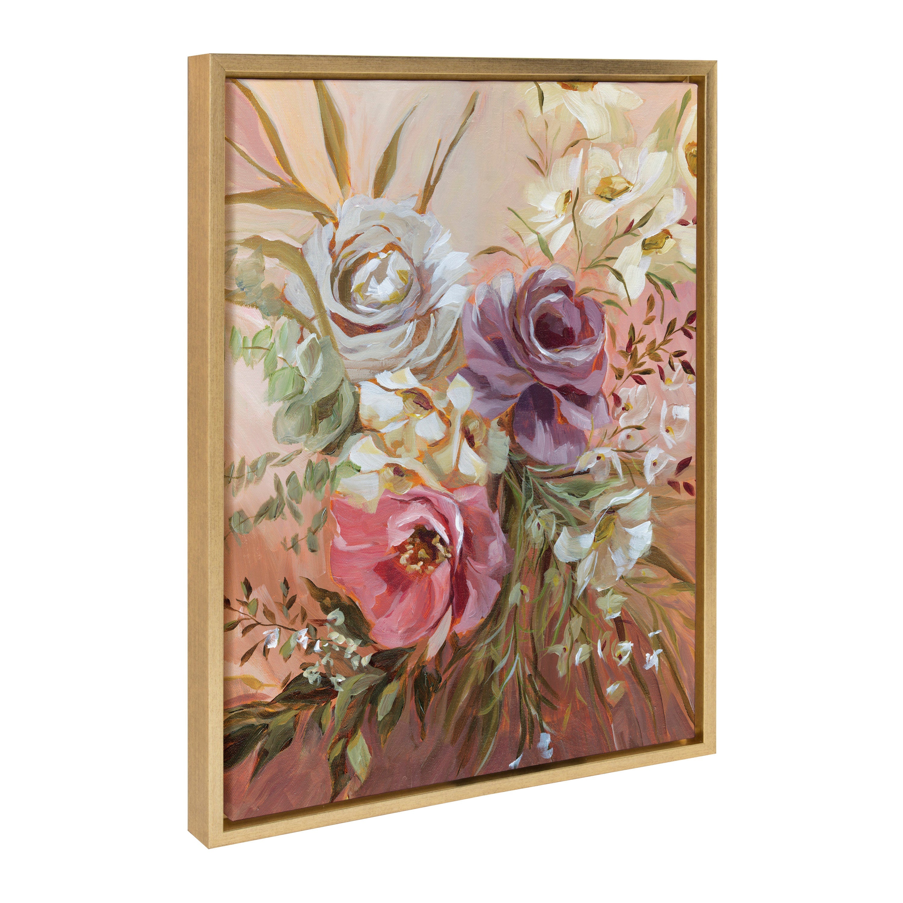 Sylvie Rose Bouquet Framed Canvas by Annie Quigley