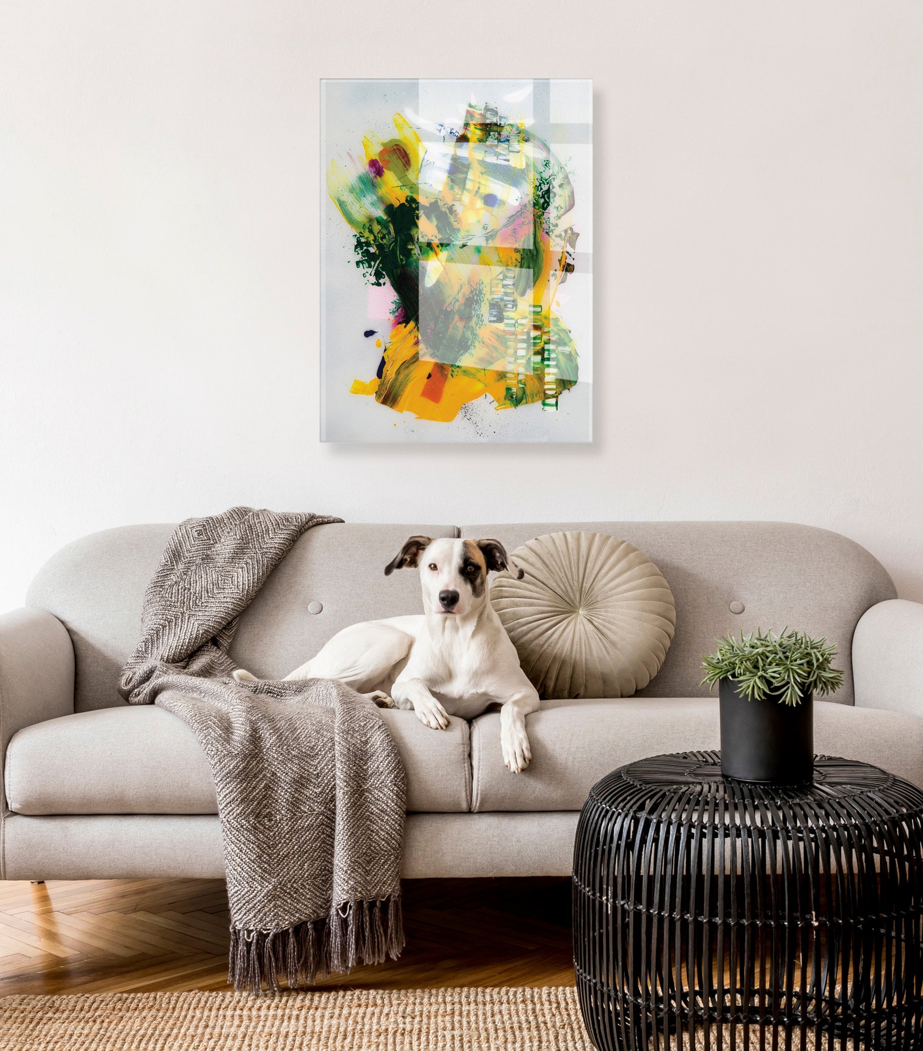 Garden of a Split Second Painting Floating Acrylic Art by kateandlaurel - product image 6 for Resin Society