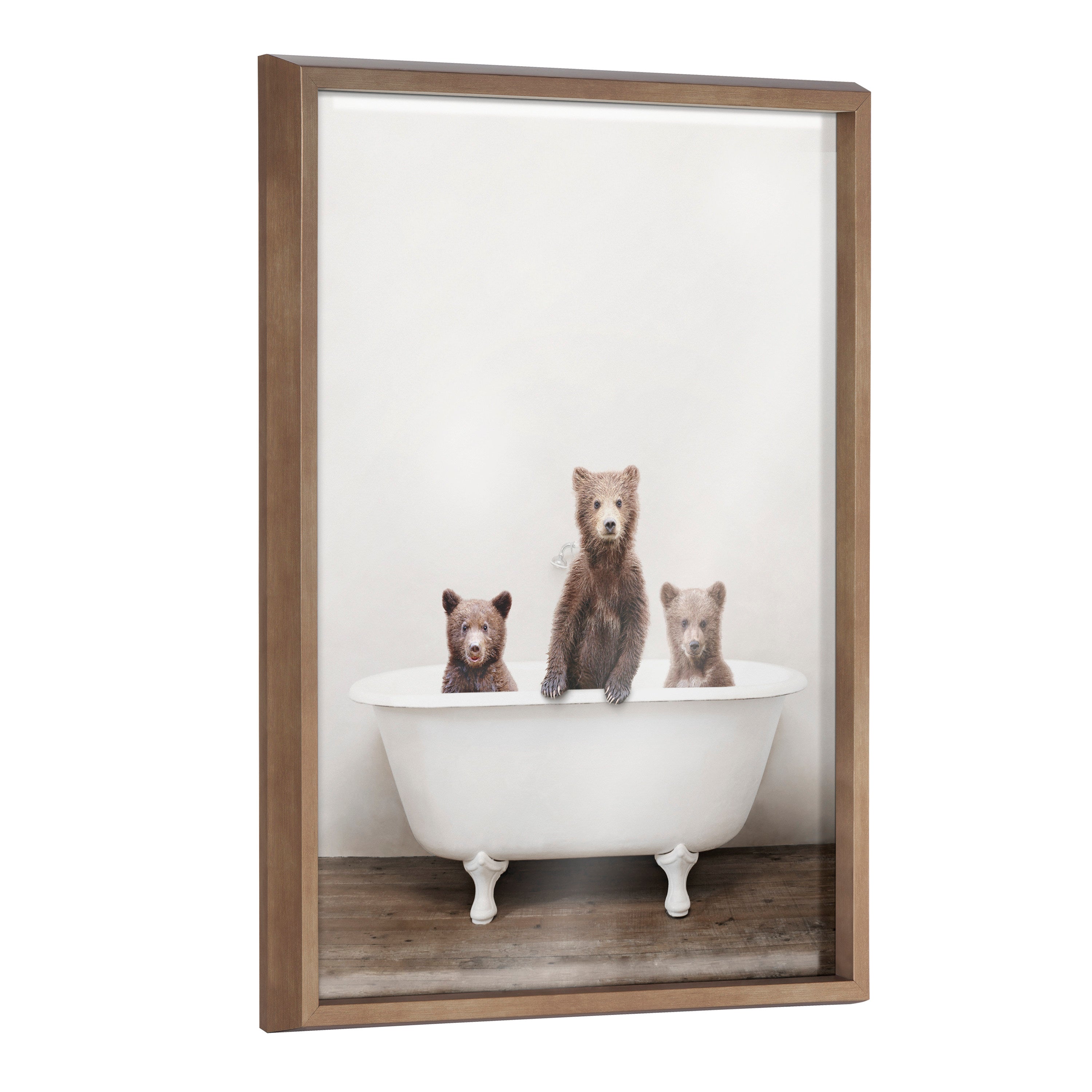 Blake Three Little Bears in Vintage Bathtub Framed Printed Glass by kateandlaurel - product image 9 for Resin Society