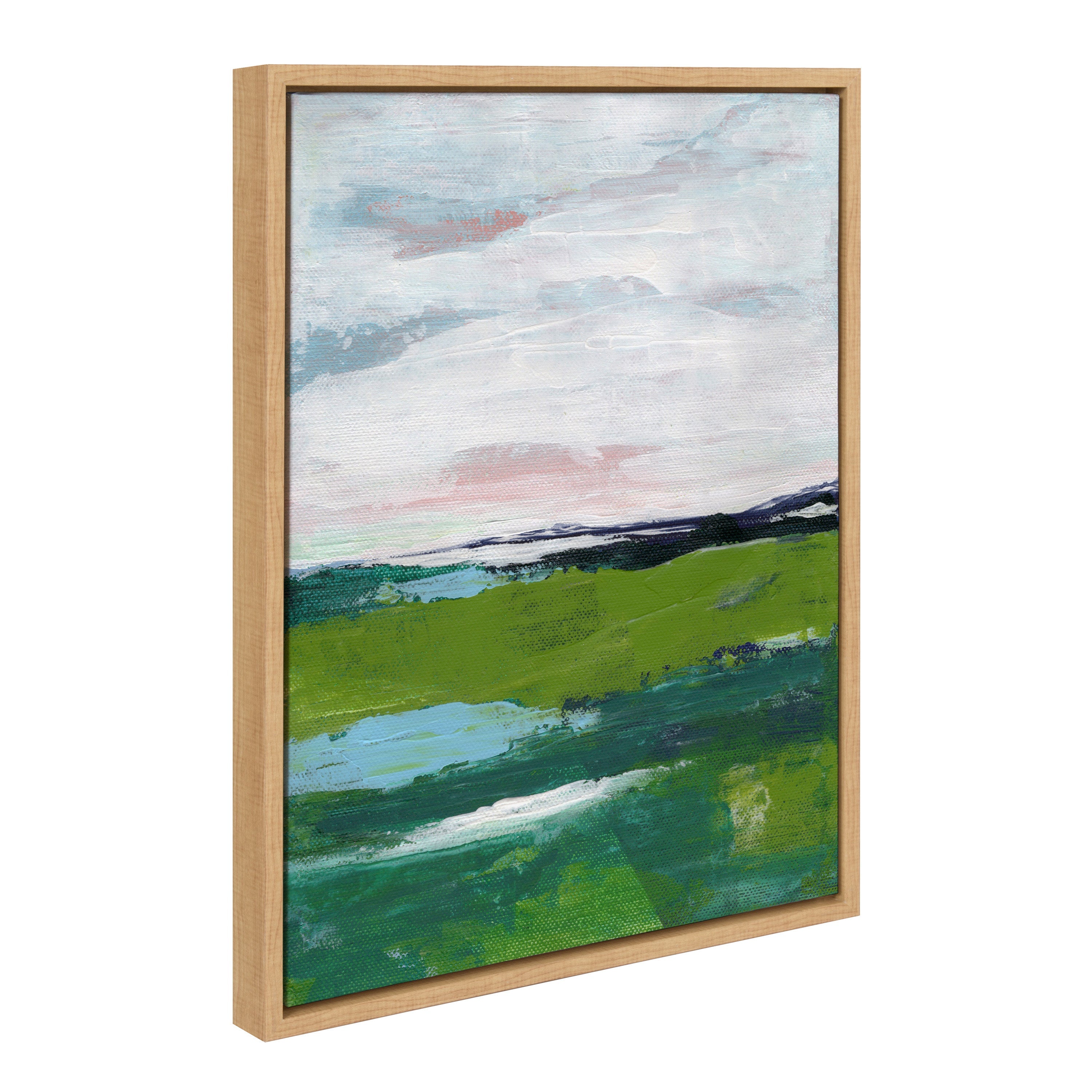 Framed floating canvas art titled Sylvie Emerald by Nikita Jariwala showing green foliage