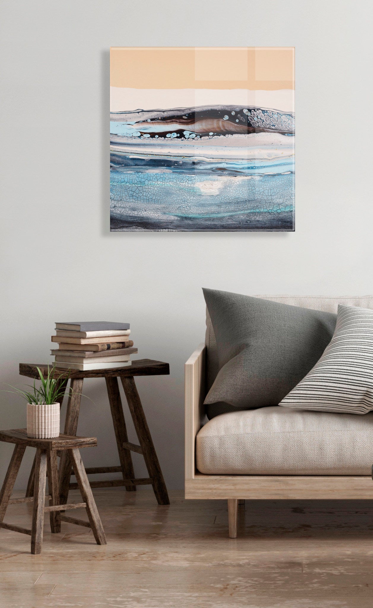 Glacier Park Floating Acrylic Art by Xizhou Xie