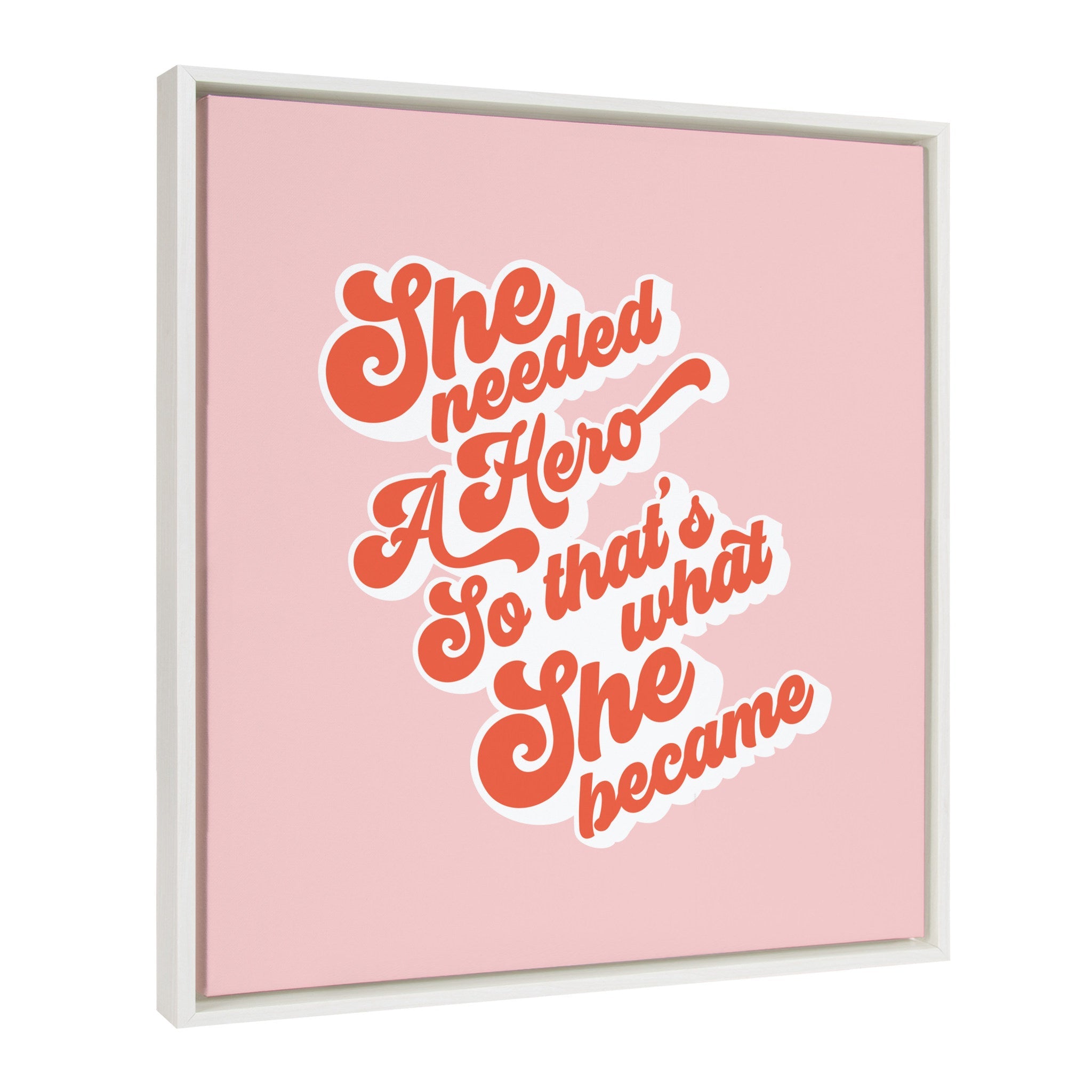 Sylvie Groovy Type She Hero Framed Canvas by kateandlaurel - product image 2 for Resin Society