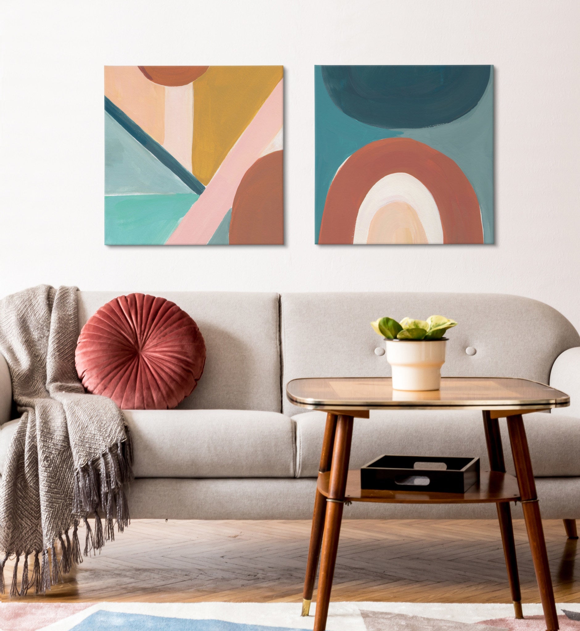 Teotitlan Valley Study Canvas Art Set by kateandlaurel - product image 7 for Resin Society