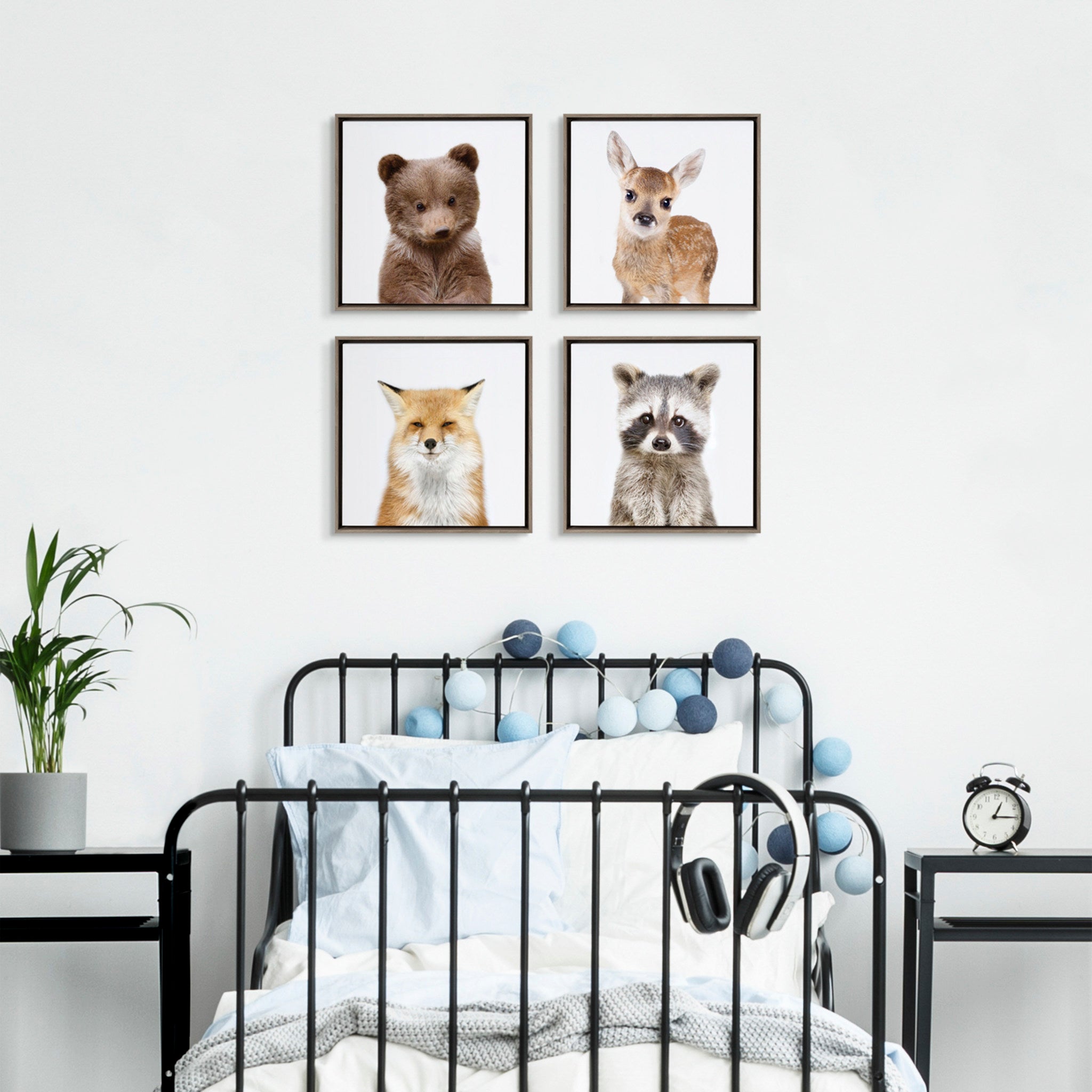 Sylvie Woodland Animal Framed Canvas Art Set by Amy Peterson by kateandlaurel - product image 8 for Resin Society
