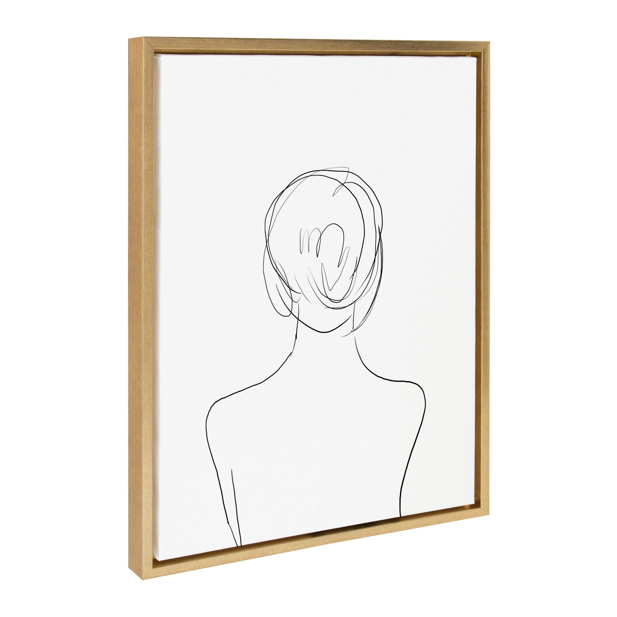 Sylvie Minimalist Woman Framed Canvas by kateandlaurel - product image 2 for Resin Society