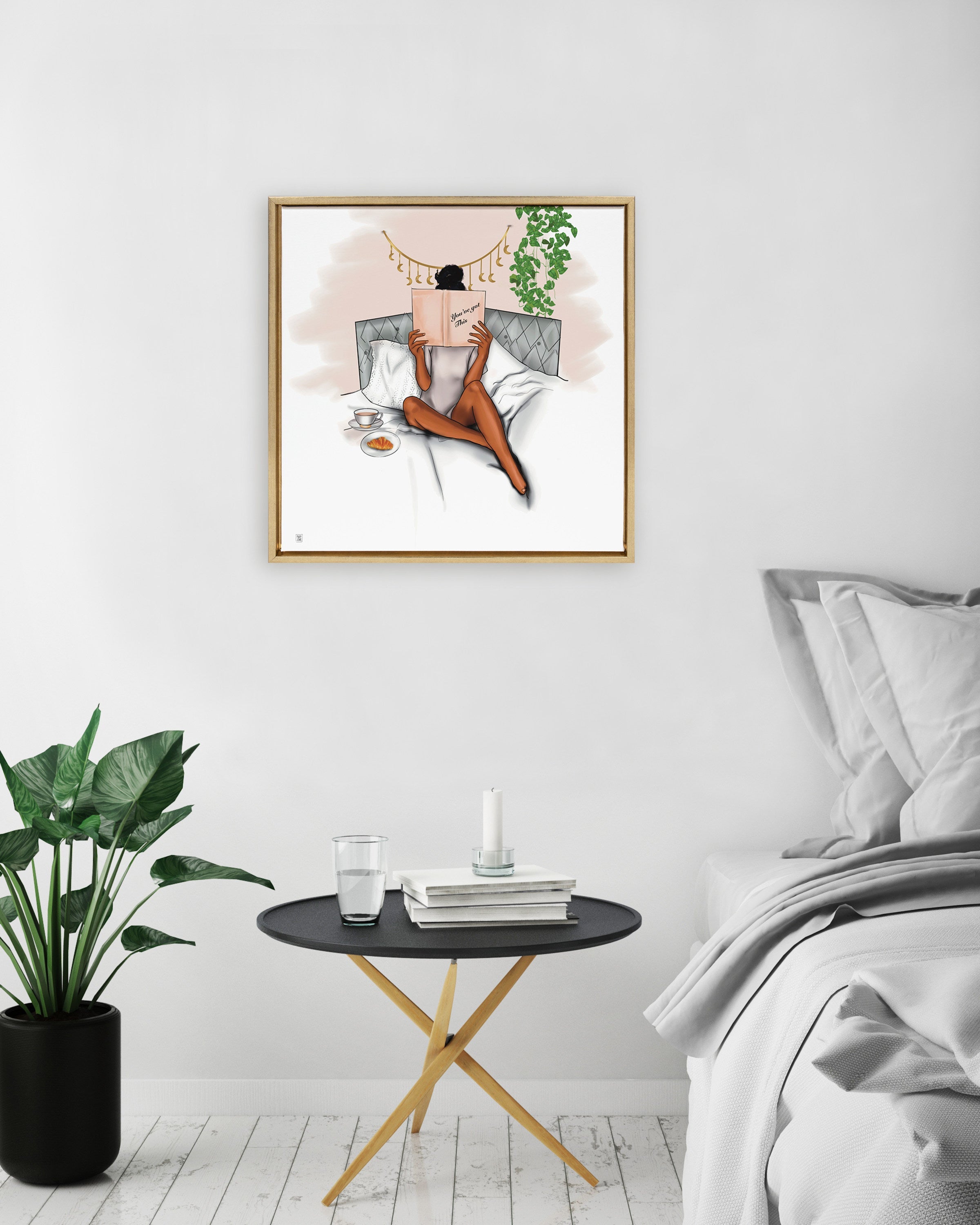 Sylvie Book Bed And Faith Framed Canvas by kateandlaurel - product image 4 for Resin Society