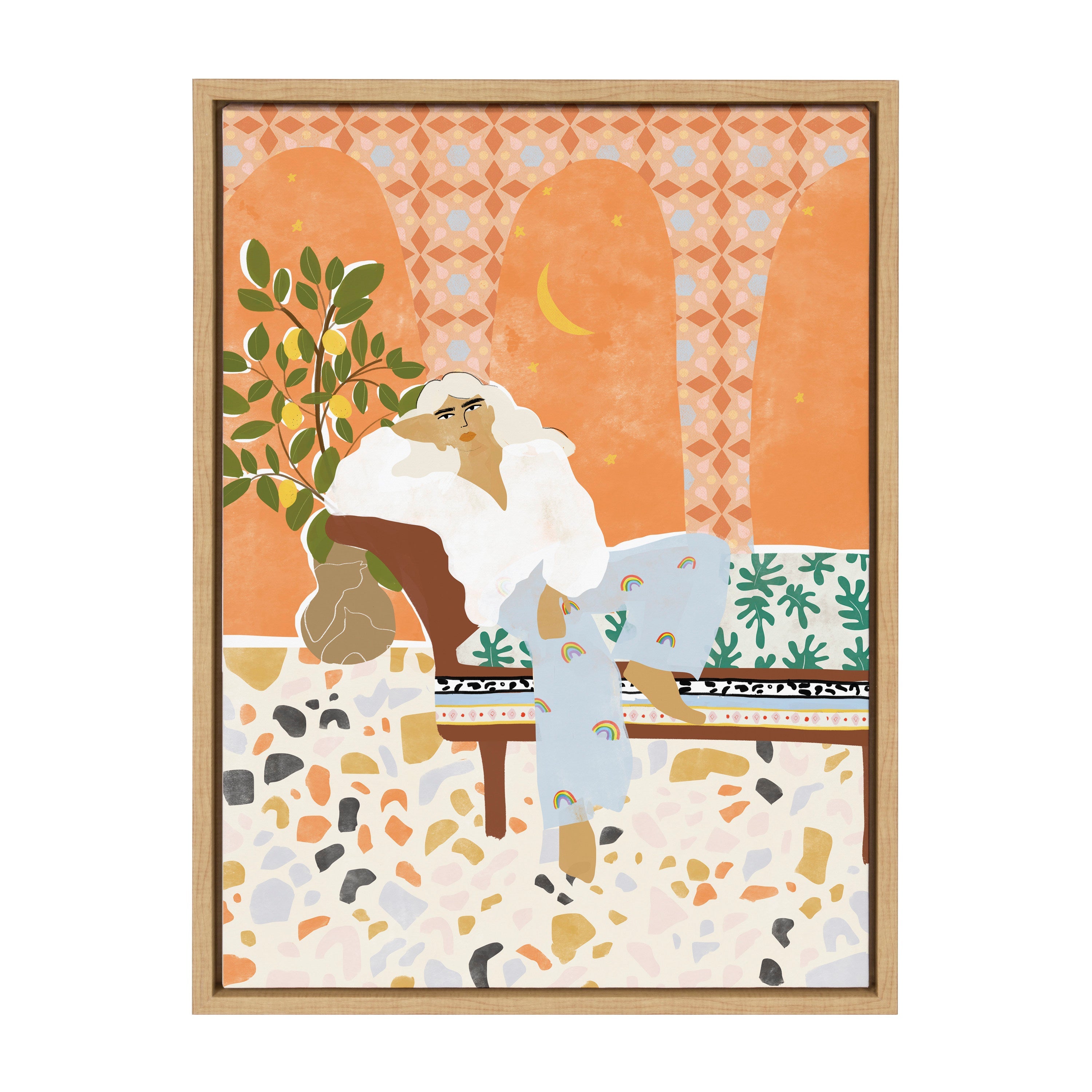 Sylvie Rainbow Framed Canvas by kateandlaurel - product image 9 for Resin Society