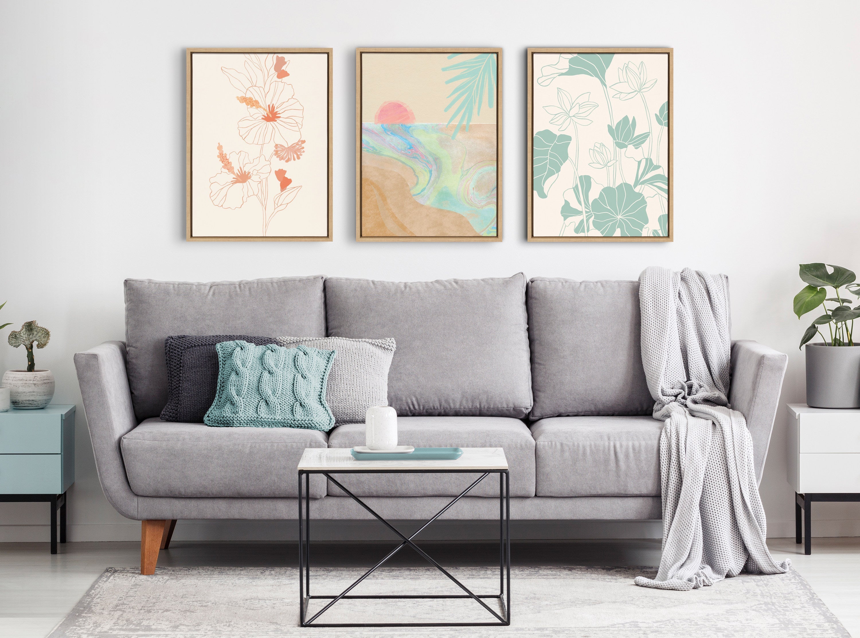 Sylvie Hilo Framed Canvas by kateandlaurel - product image 11 for Resin Society