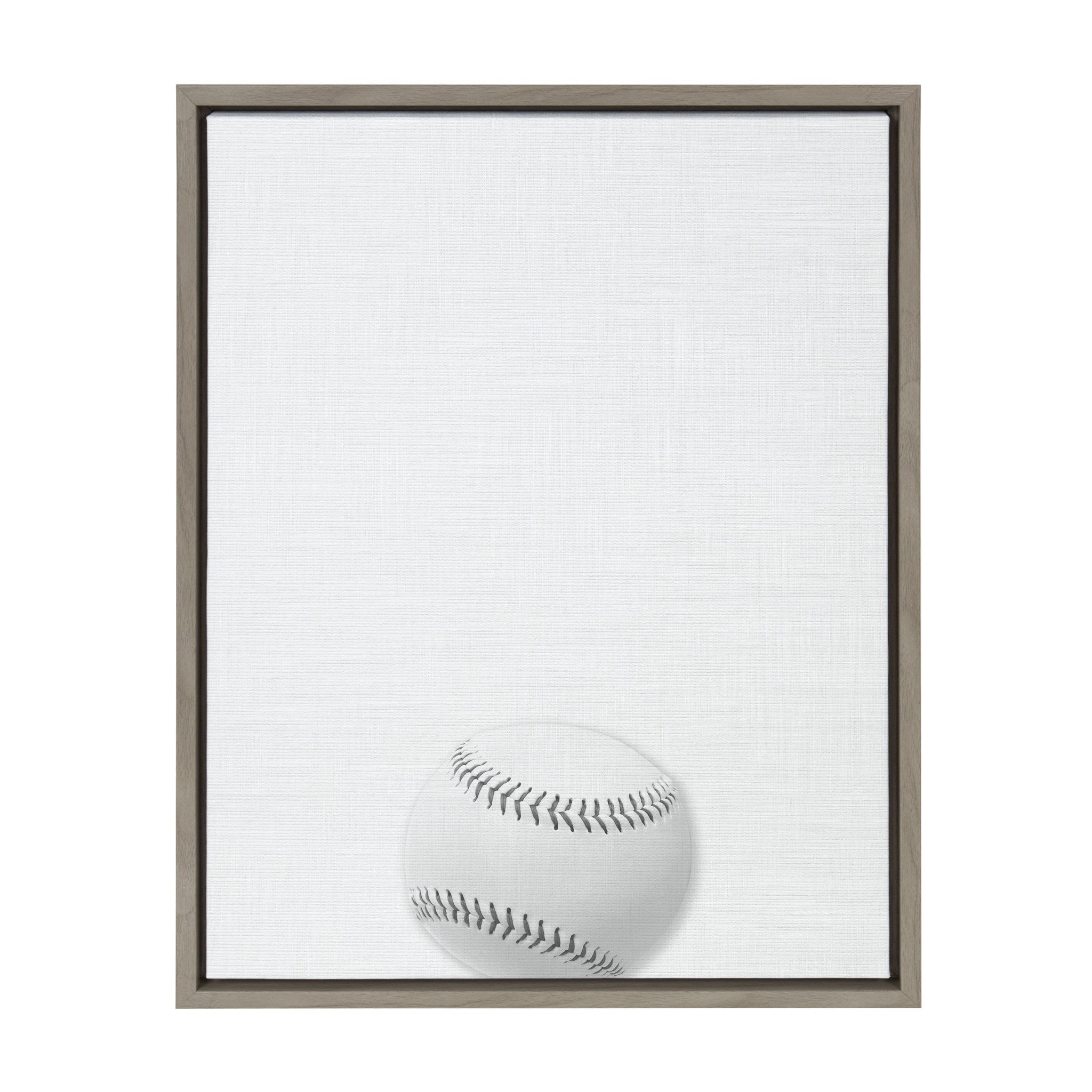 Sylvie Baseball Portrait Framed Canvas, Gray 18x24 by kateandlaurel - main product image for Resin Society