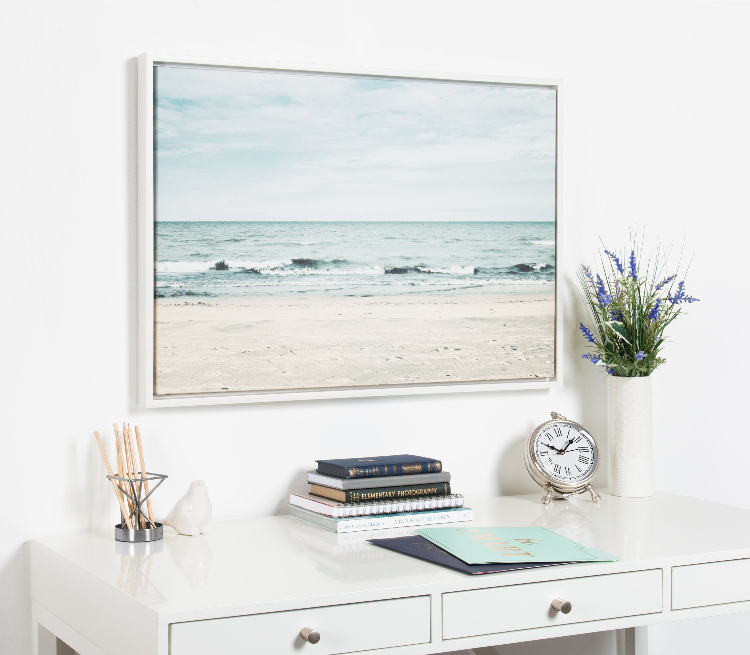 Sylvie Beach 2 Framed Canvas by kateandlaurel - product image 11 for Resin Society