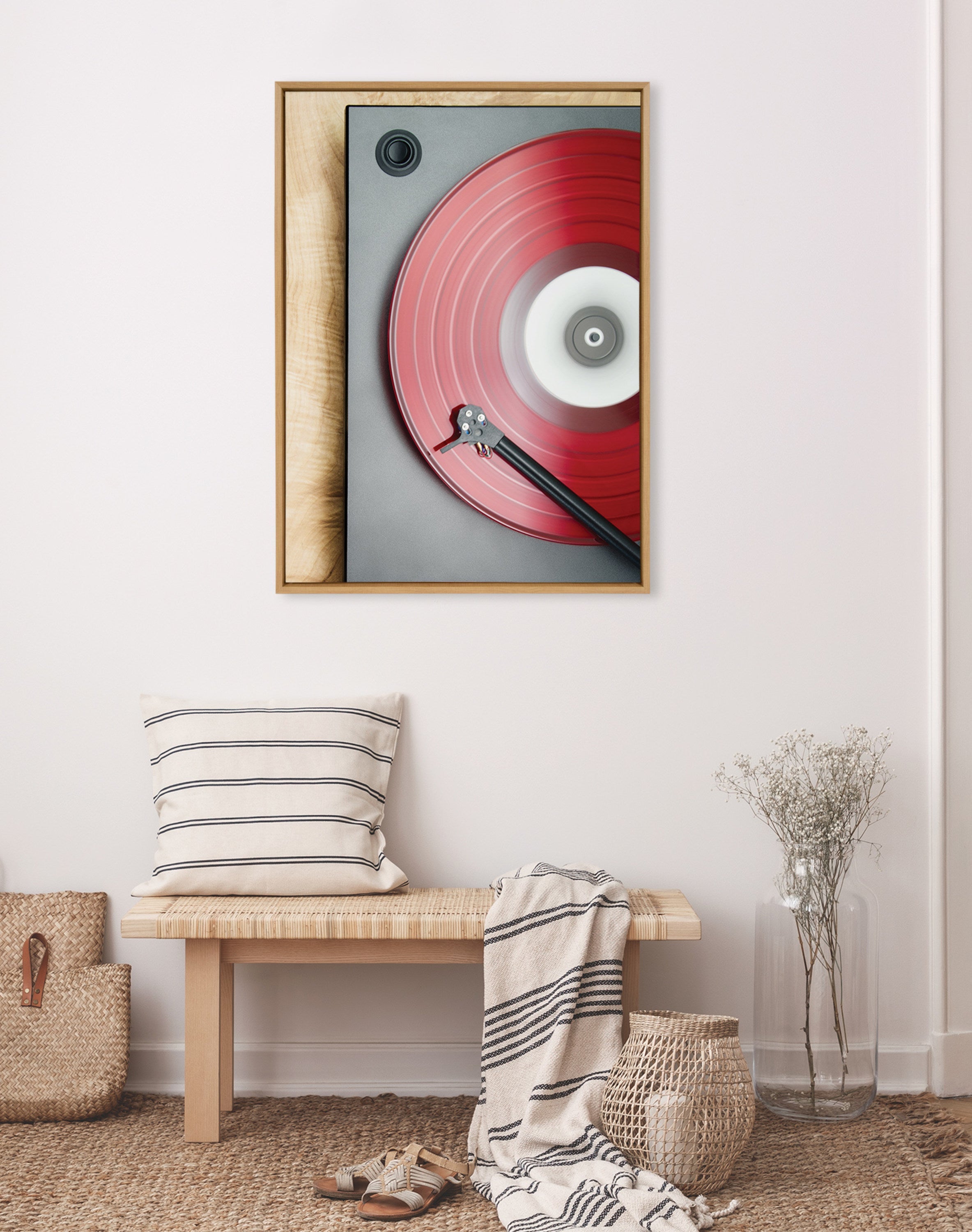 Sylvie Red Vinyl Framed Canvas by Emiko and Mark Franzen