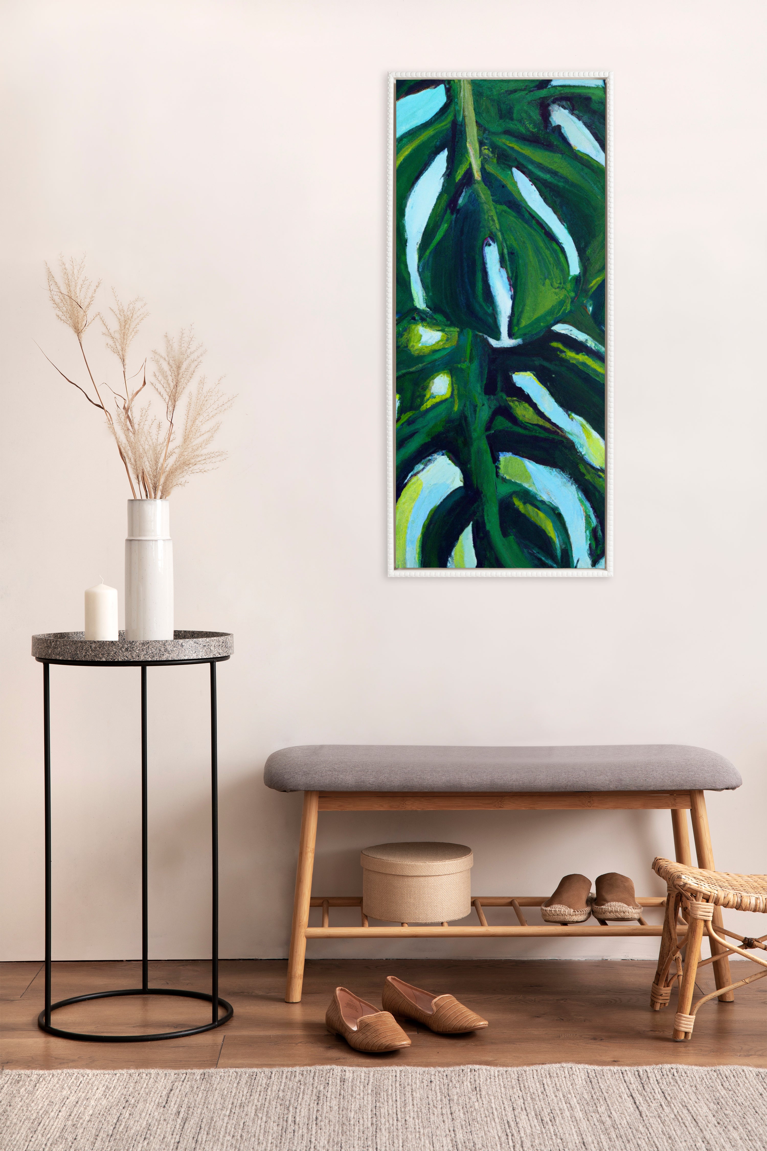 Sylvie Blank Framed Canvas 18x40