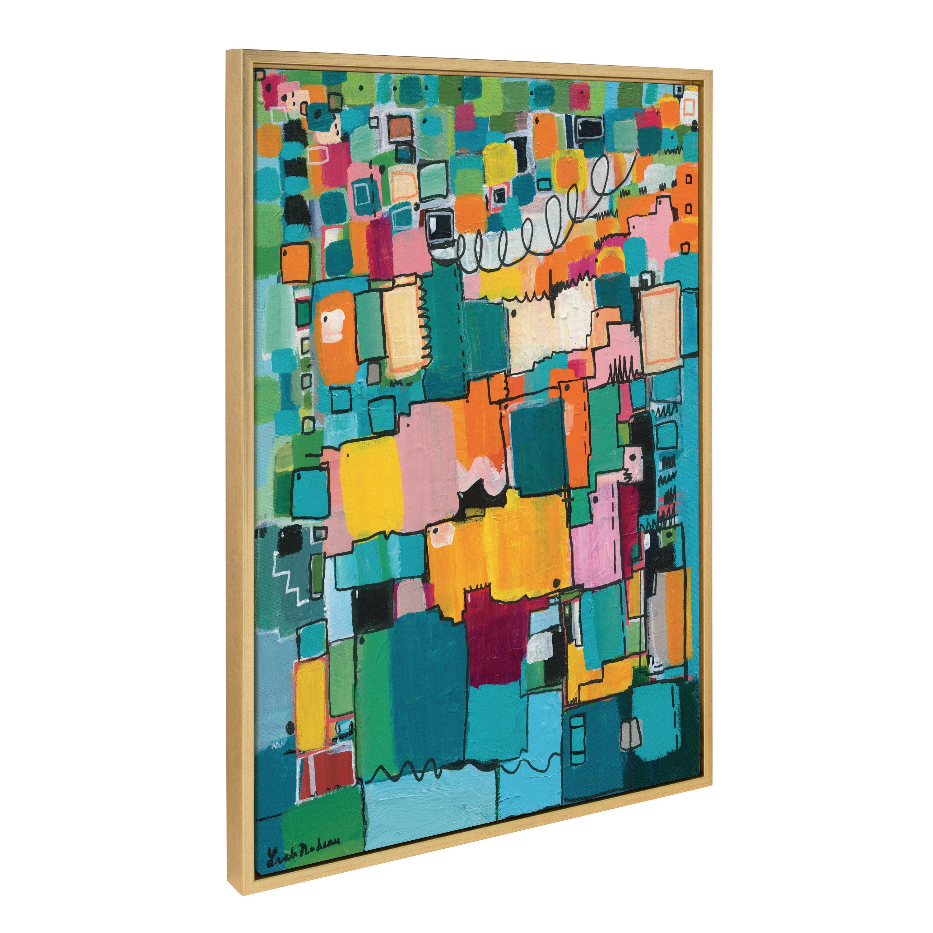 Sylvie Afternoon Delight Framed Canvas by Leah Nadeau by kateandlaurel - product image 17 for Resin Society