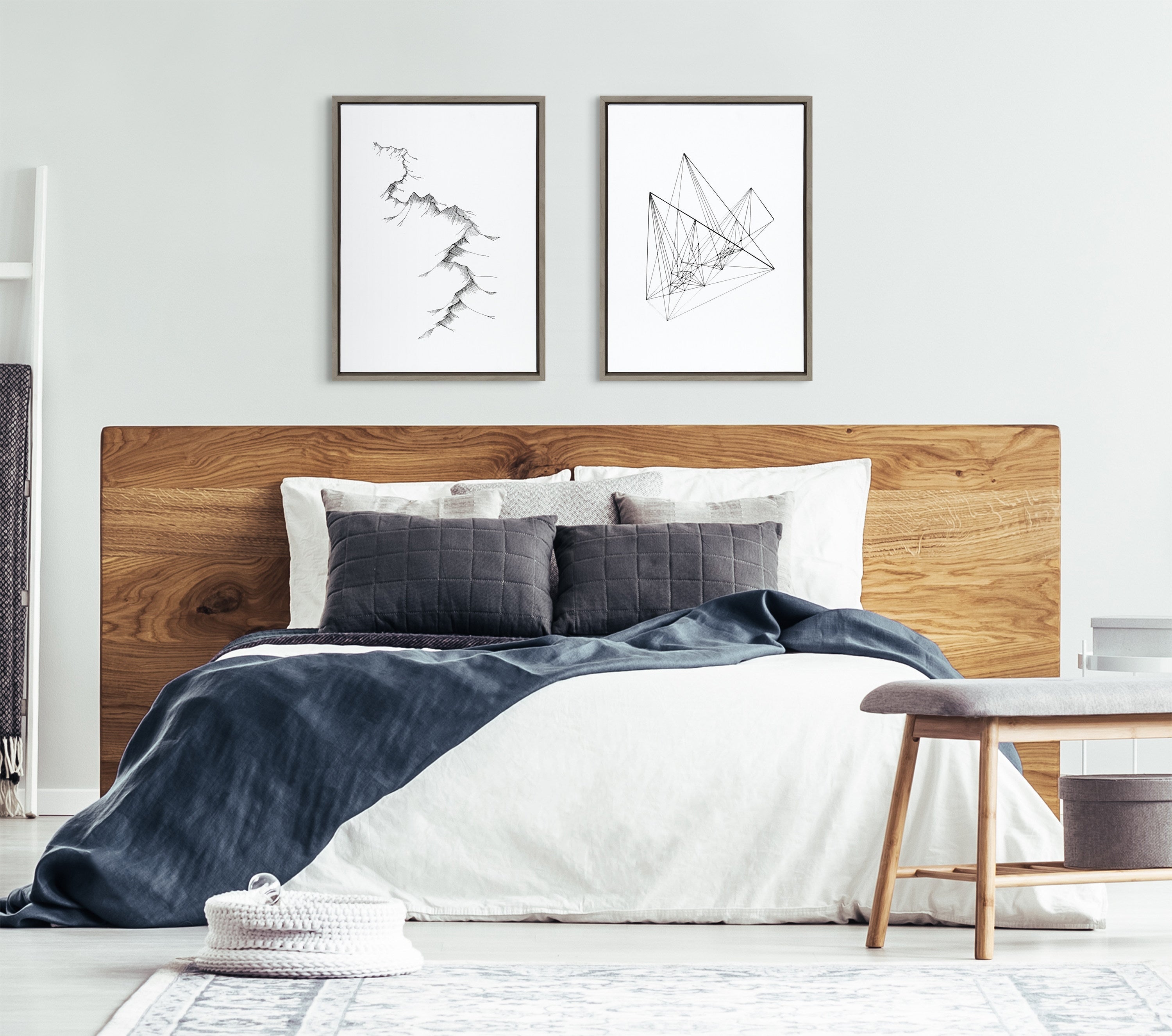 Sylvie Mountains Framed Canvas by kateandlaurel - product image 4 for Resin Society