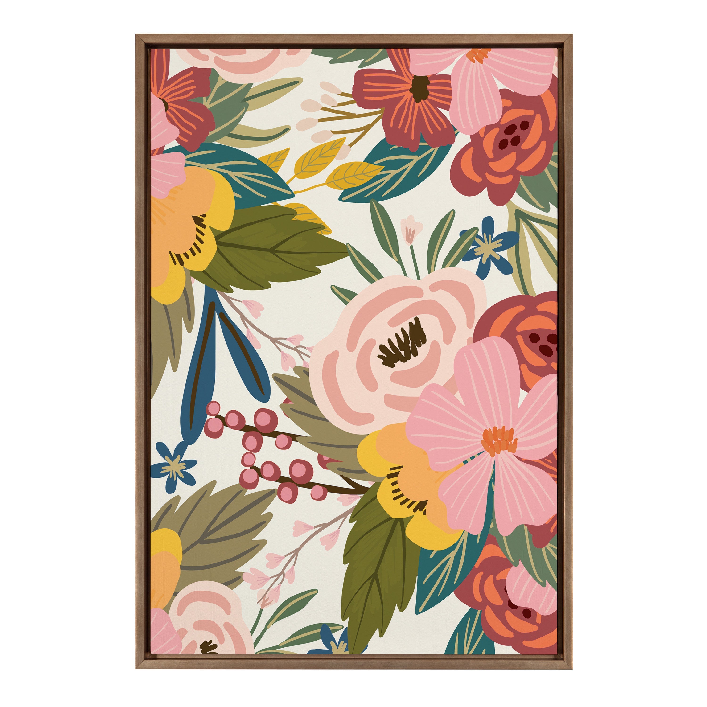Sylvie Softly Framed Canvas by Mia Charro