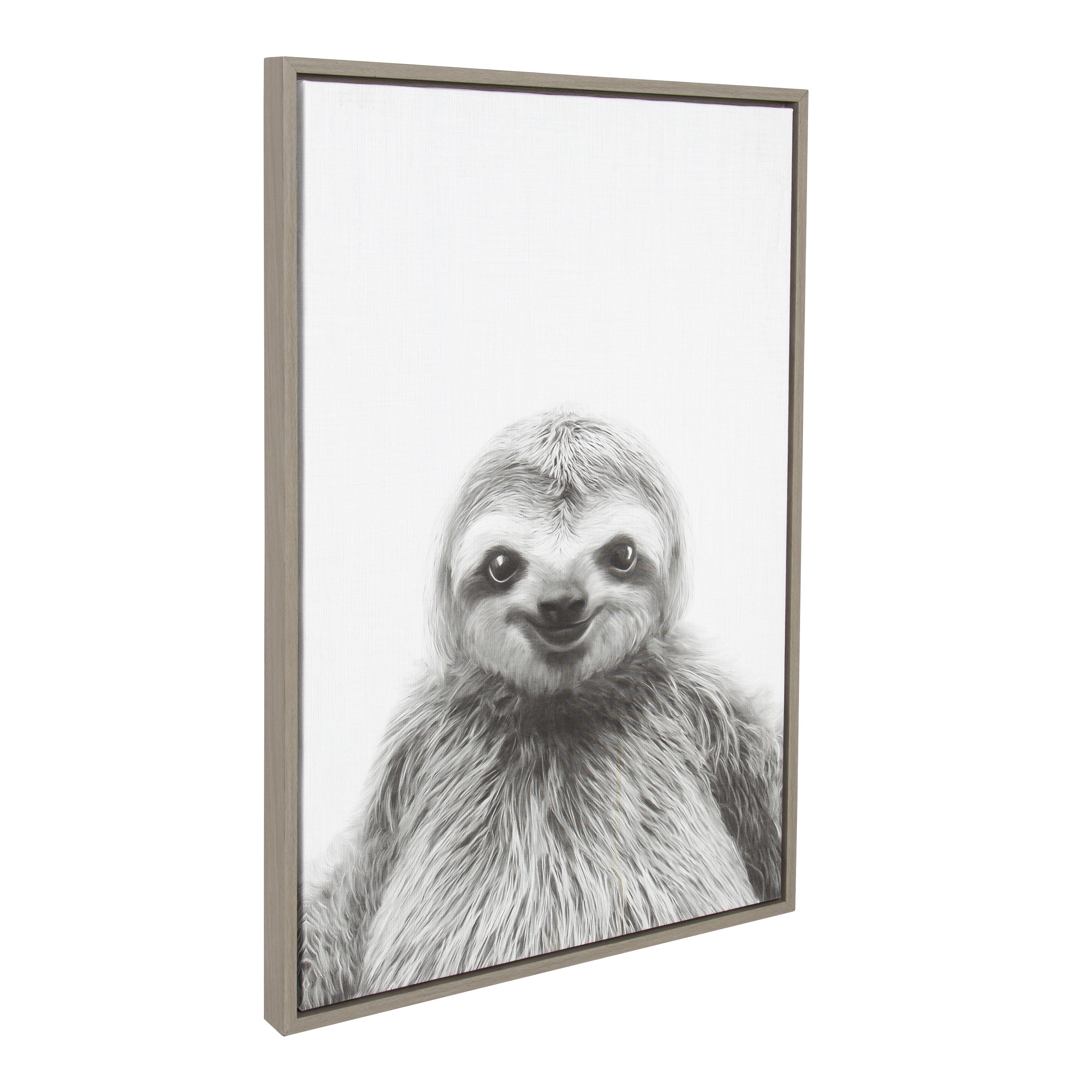 Sylvie Sloth Framed Canvas by Simon Te Tai by kateandlaurel - product image 7 for Resin Society