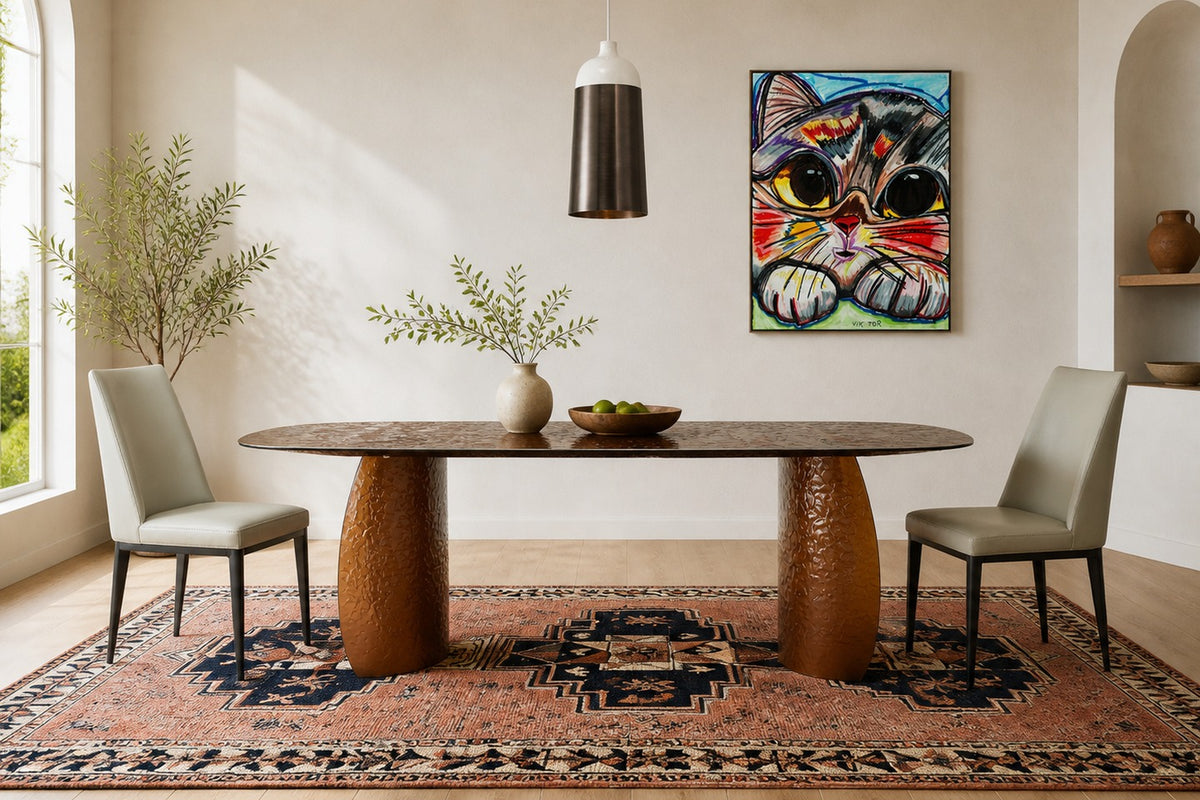 Measuring dining chair height for table with tape measure near chair and table
