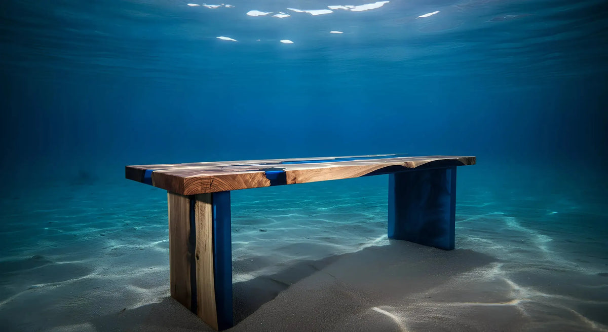 This Epoxy Table Collection Tells a Story That Starts Underwater