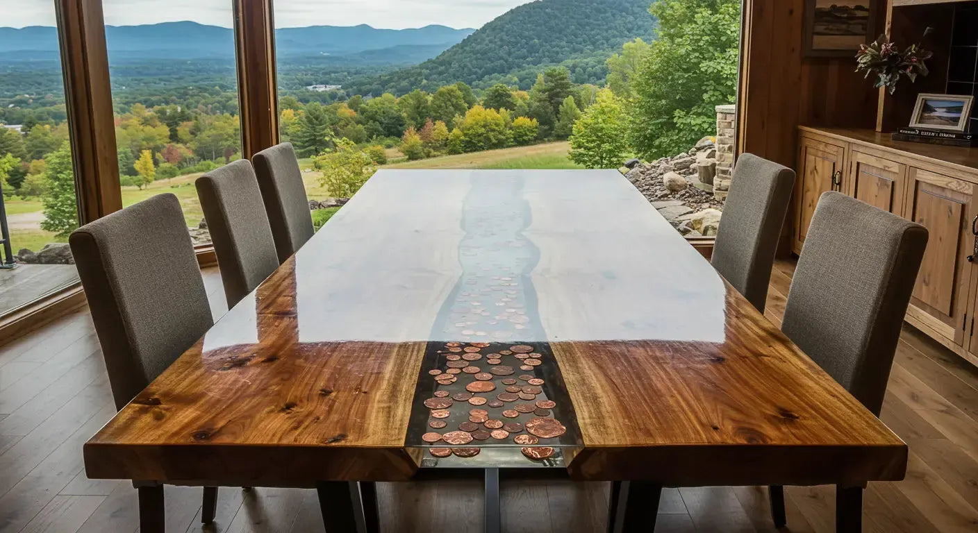 My Experience Crafting a Penny Epoxy Table