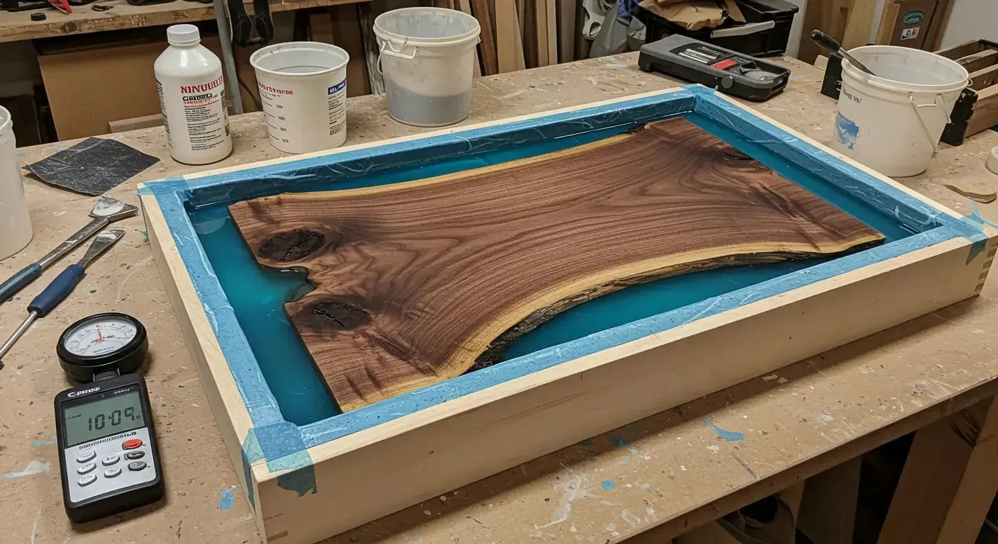 Finished diy epoxy coffee table mistakes i would fix before the next build hero image showing epoxy resin and wood for diy epoxy coffee table mistakes, as.