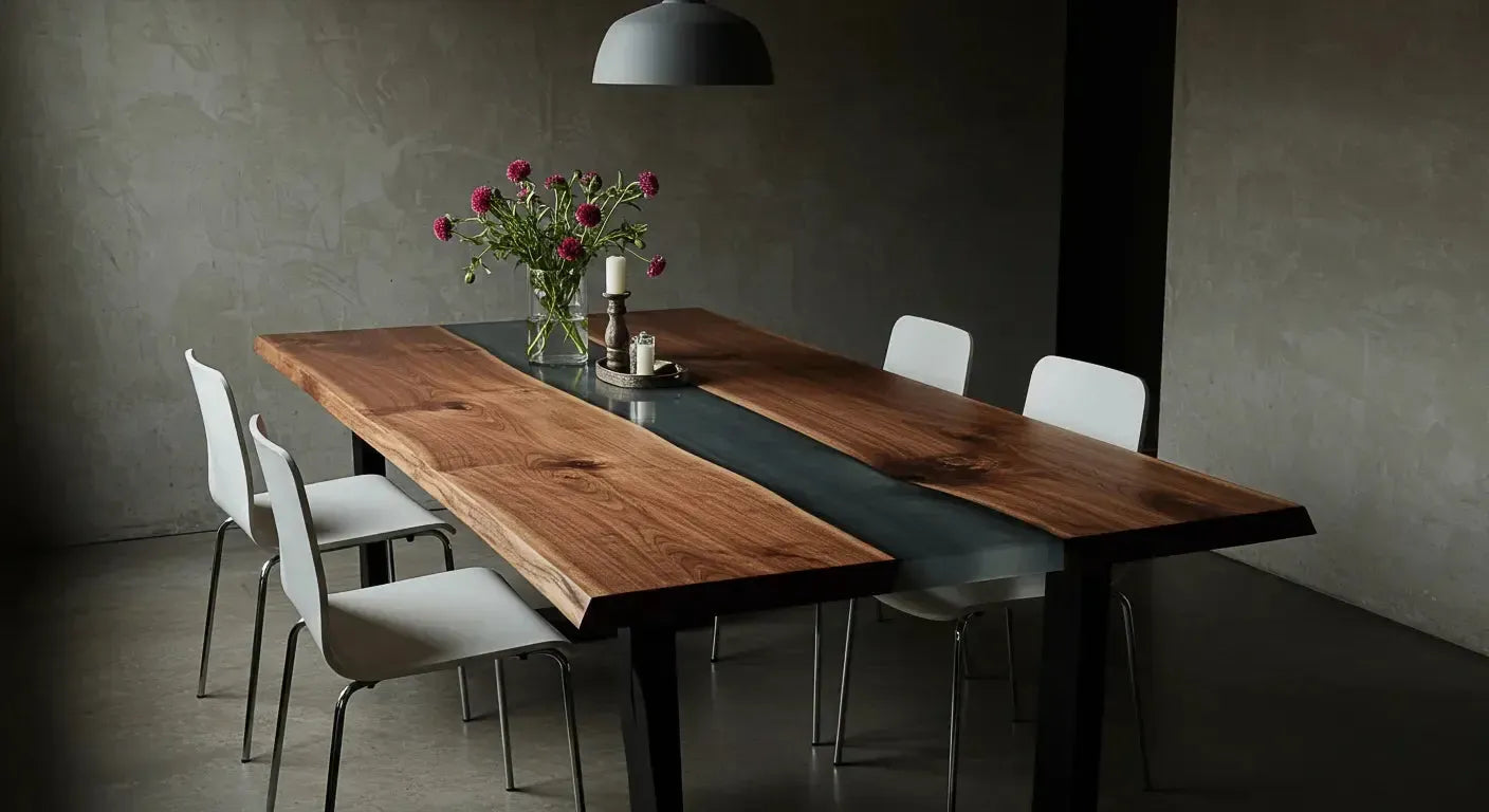 Organic Modern Dining Rooms with Epoxy Resin