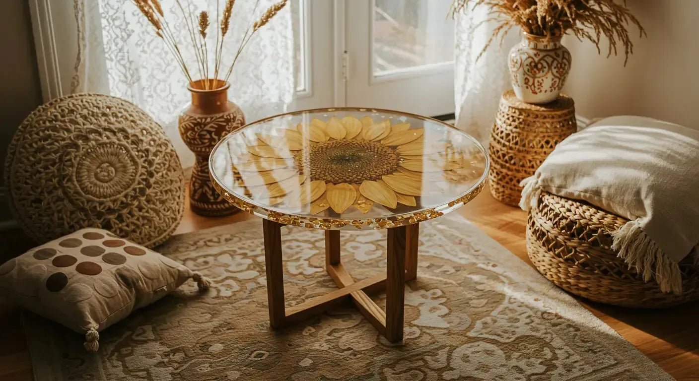 From Petals to Tabletop: Crafting My Sunflower Epoxy Table